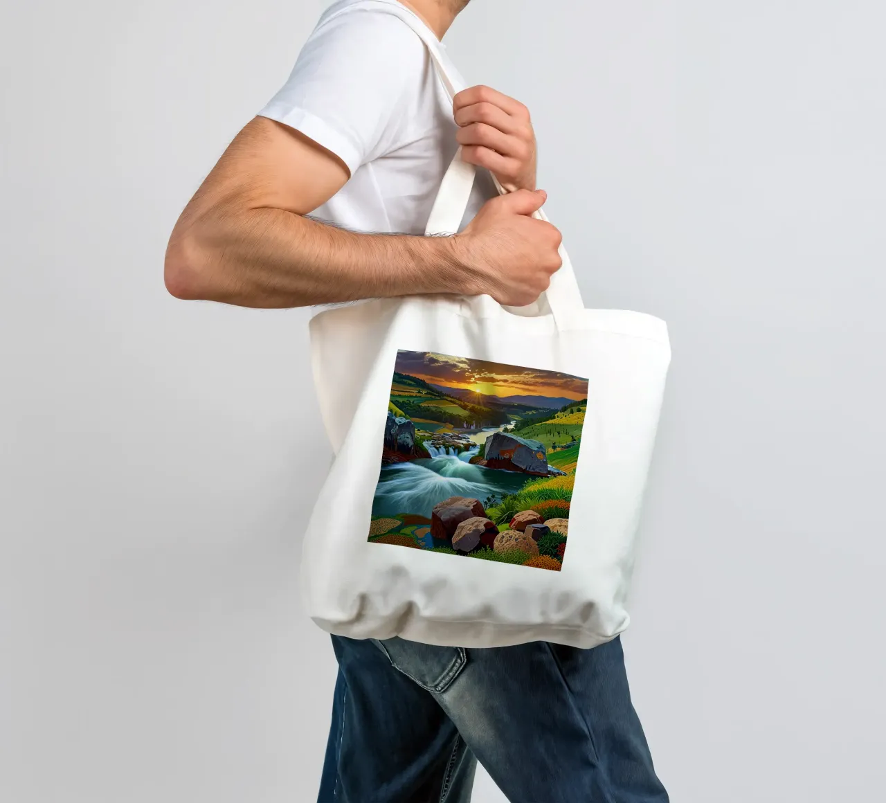 Fiume della bellezza borsa in juta da Delaney Okuneva
