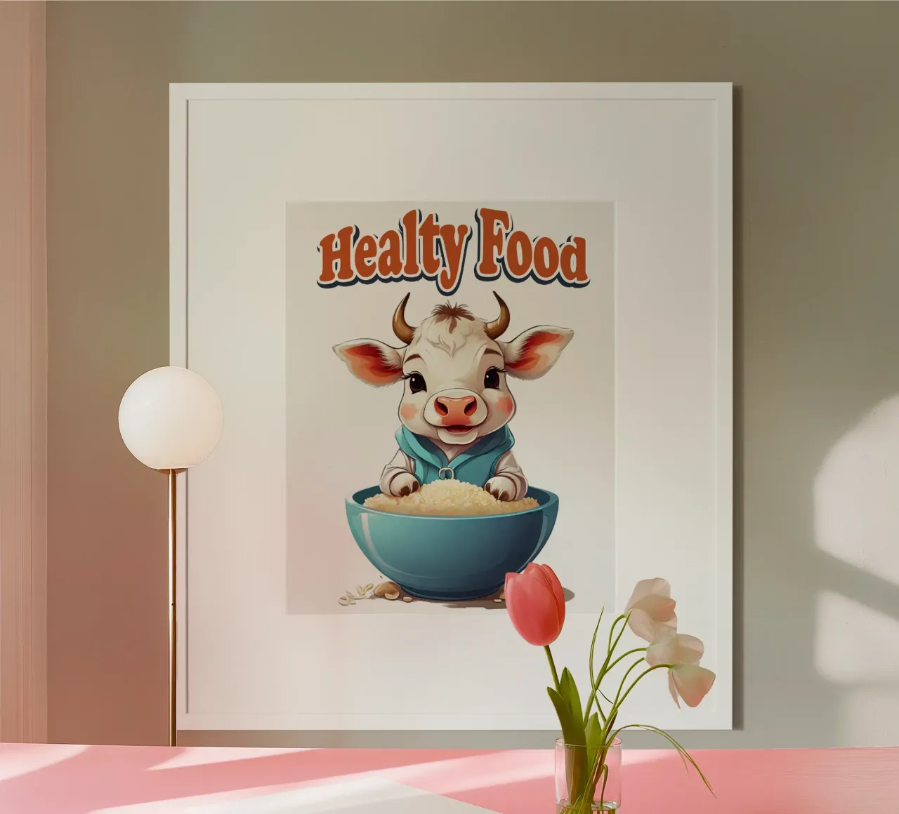 Colazione poster con telaio in plastica da Delaney Okuneva