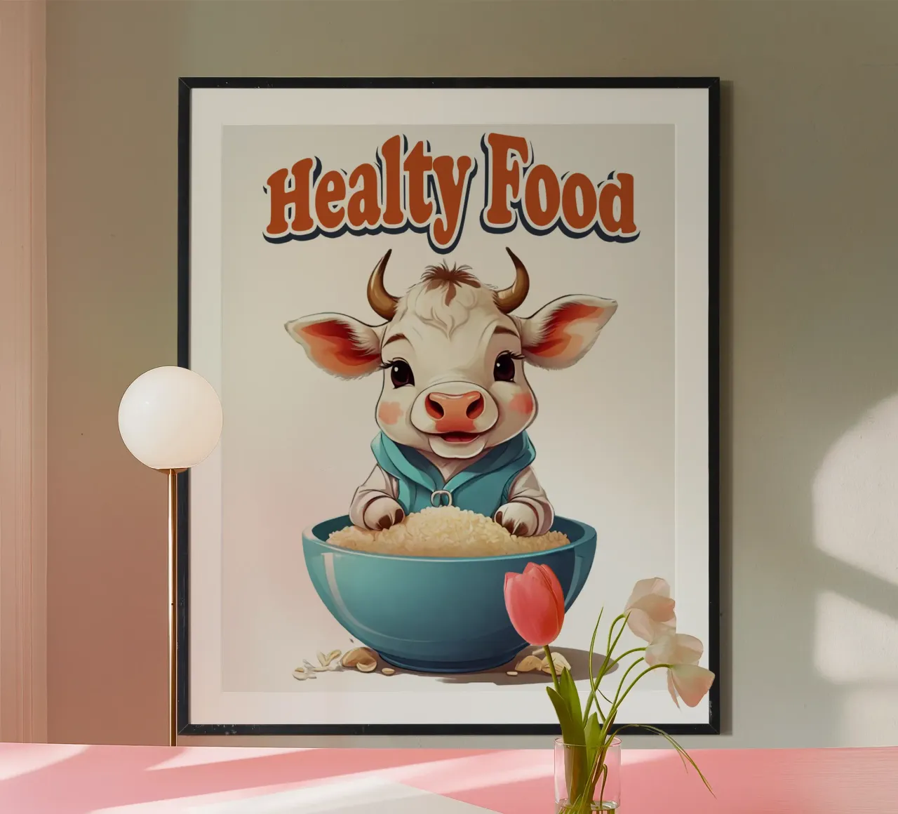 Colazione poster con telaio in plastica da Delaney Okuneva