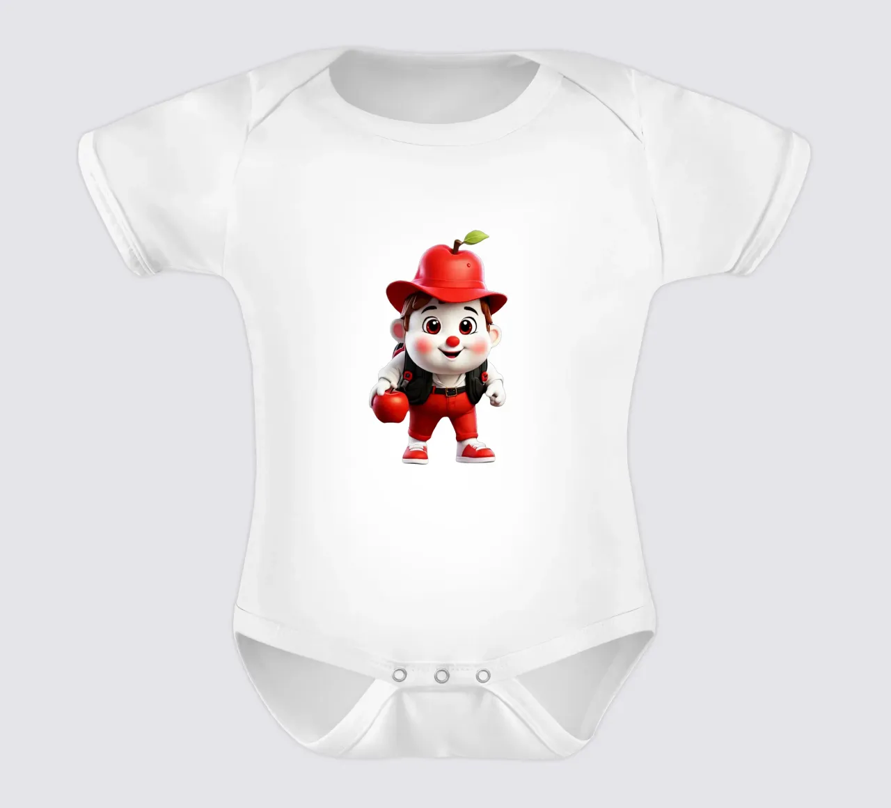 Apfeljunge Kurzarm Babybody von Delaney Okuneva