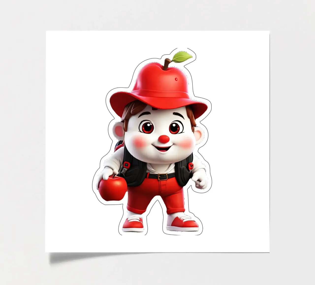 Apfeljunge Stickerbogen von Delaney Okuneva