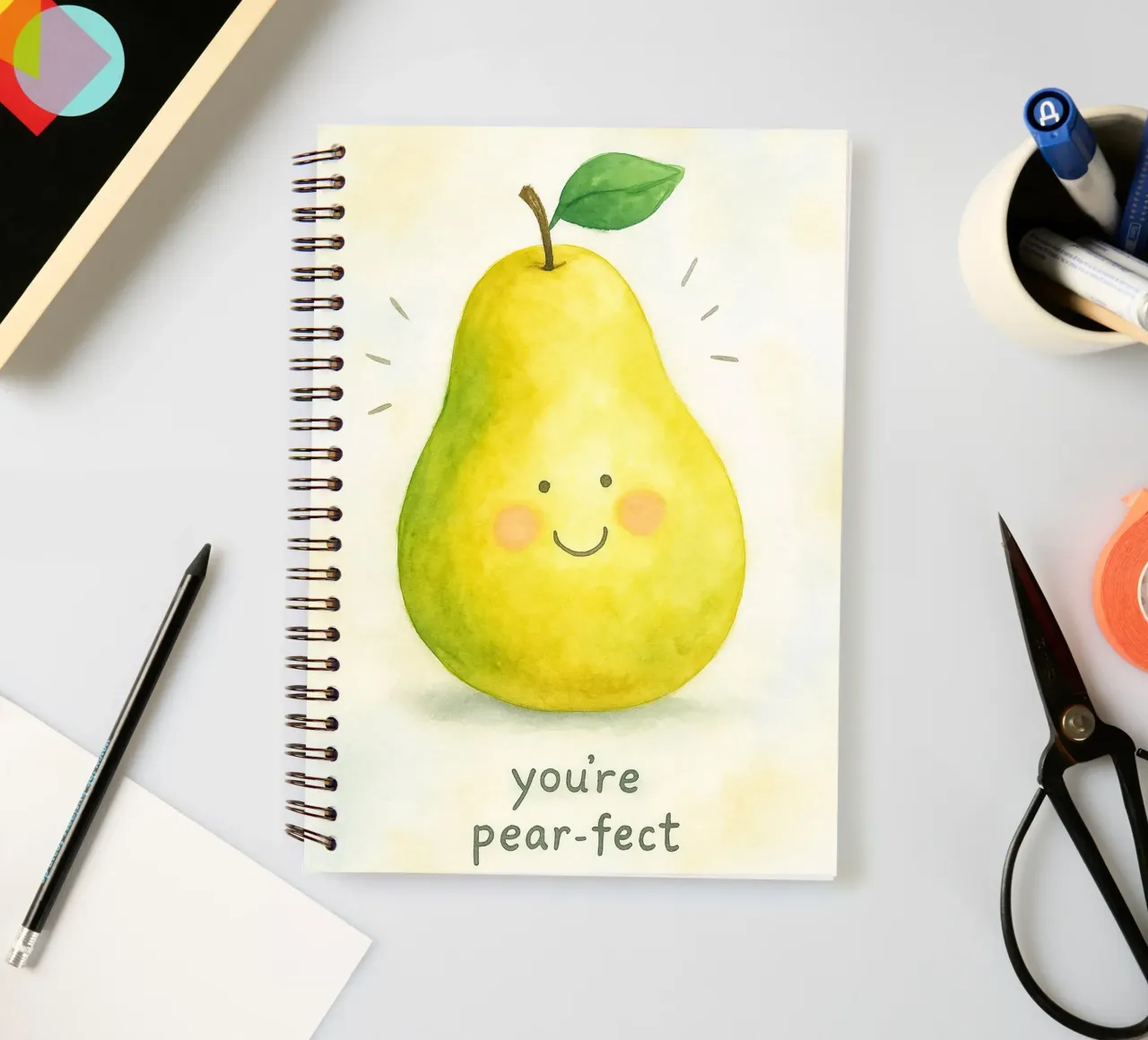 you are pear fect drawing spiral notebook by muhidines