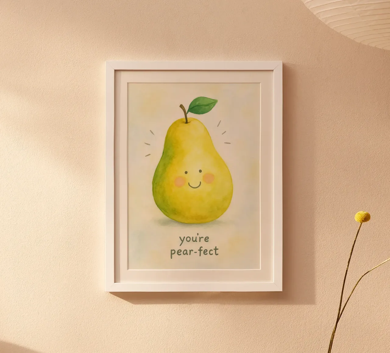 you are pear fect drawing poster with plastic frame by muhidines