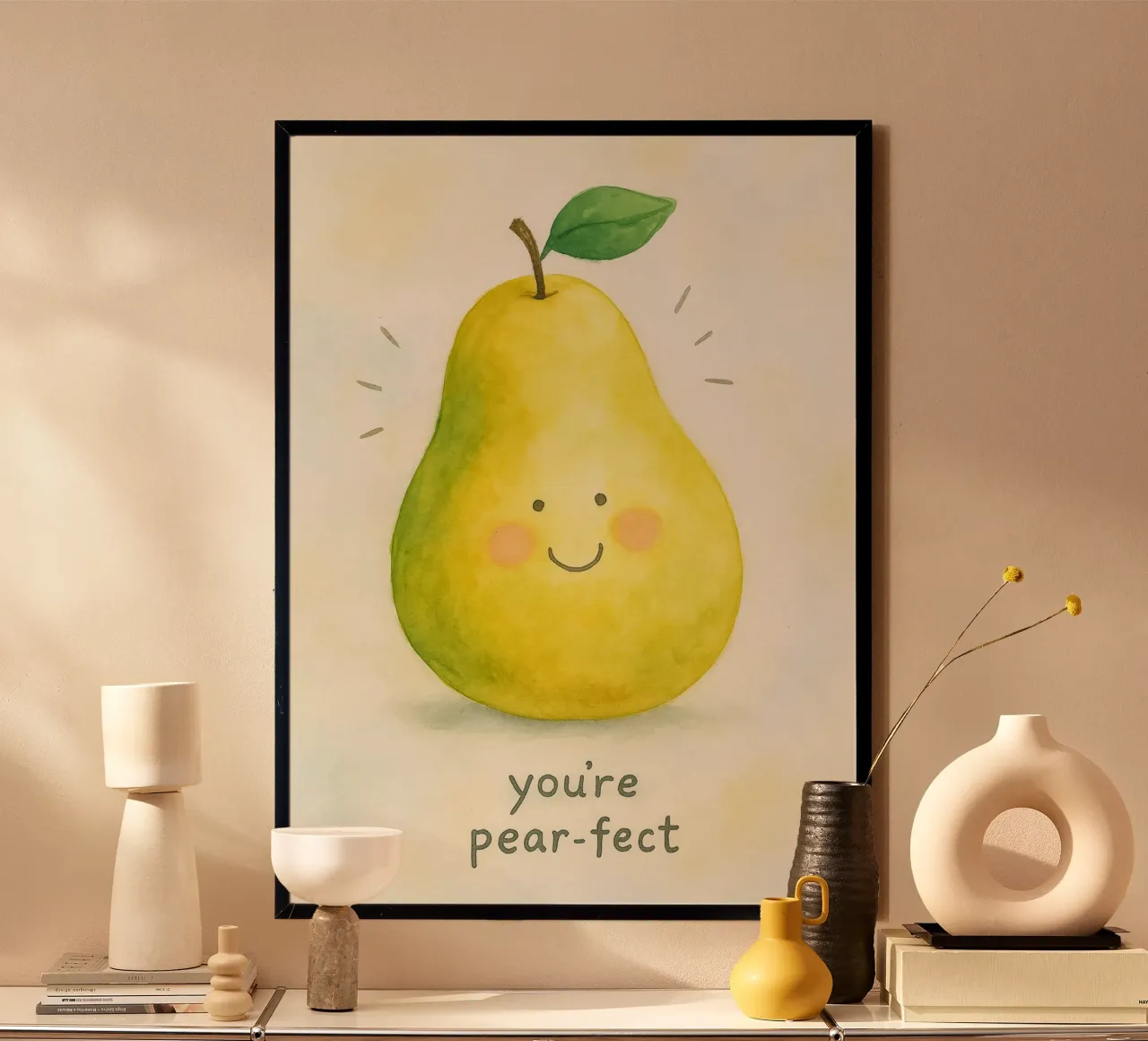 you are pear fect drawing poster with plastic frame by muhidines