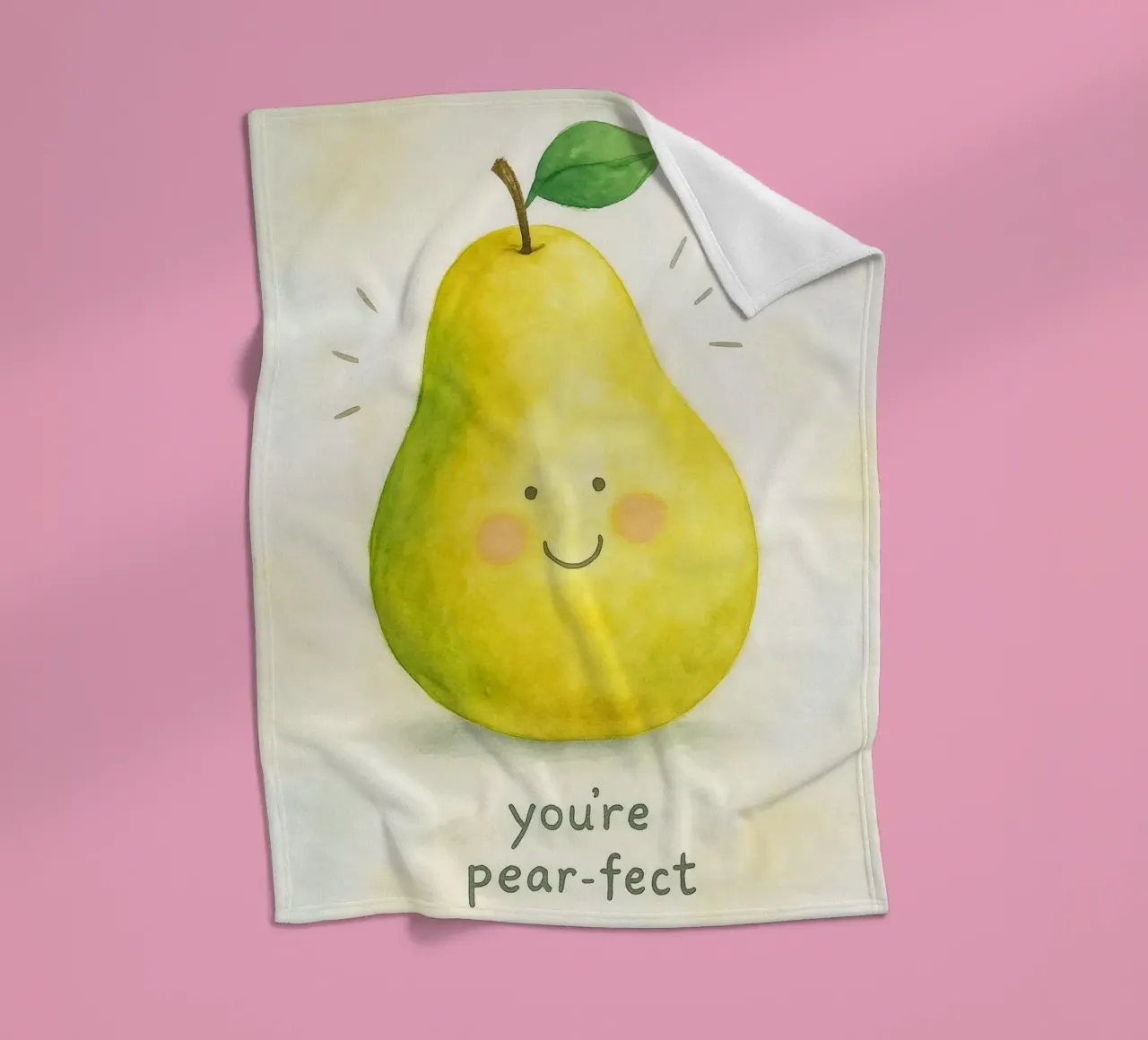 you are pear fect drawing fleece blanket by muhidines