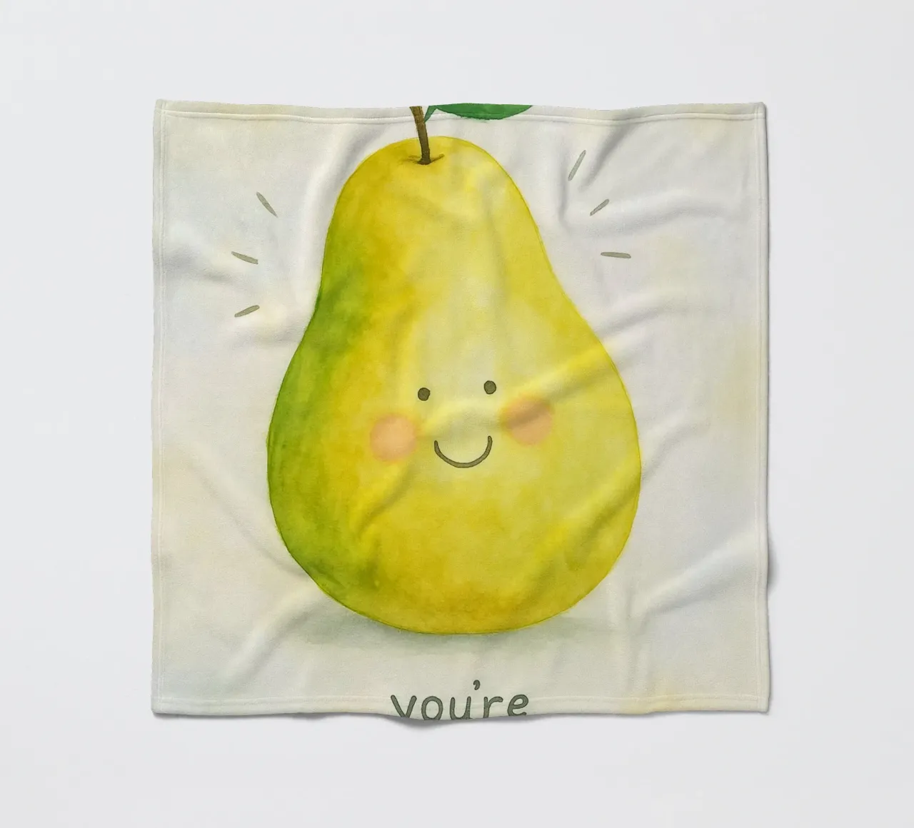 you are pear fect drawing fleece blanket by muhidines