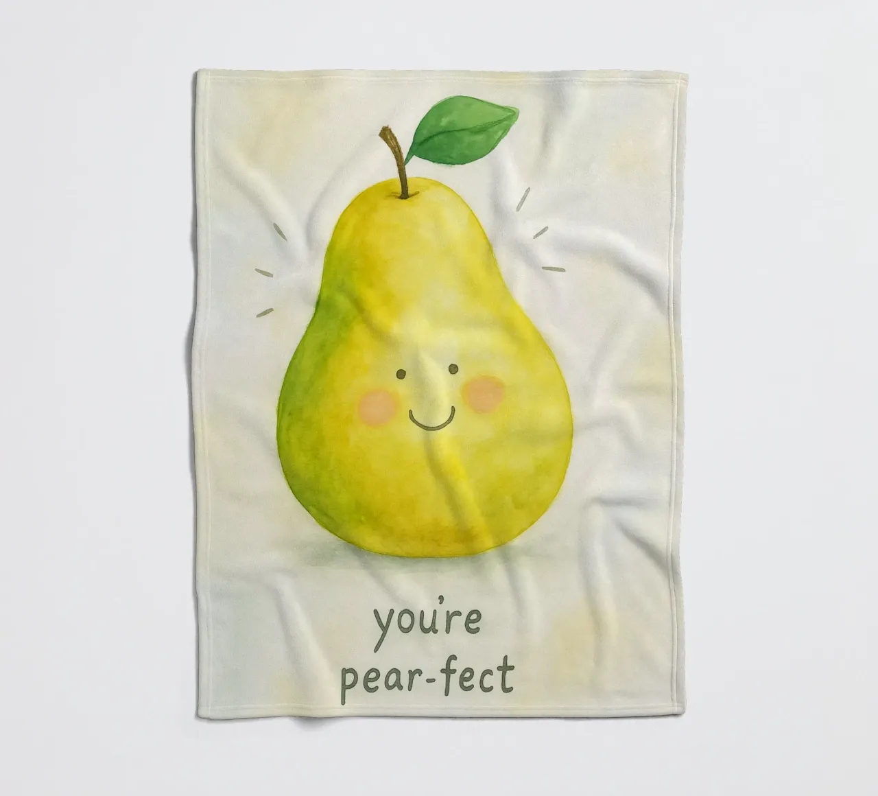 you are pear fect drawing fleece blanket by muhidines
