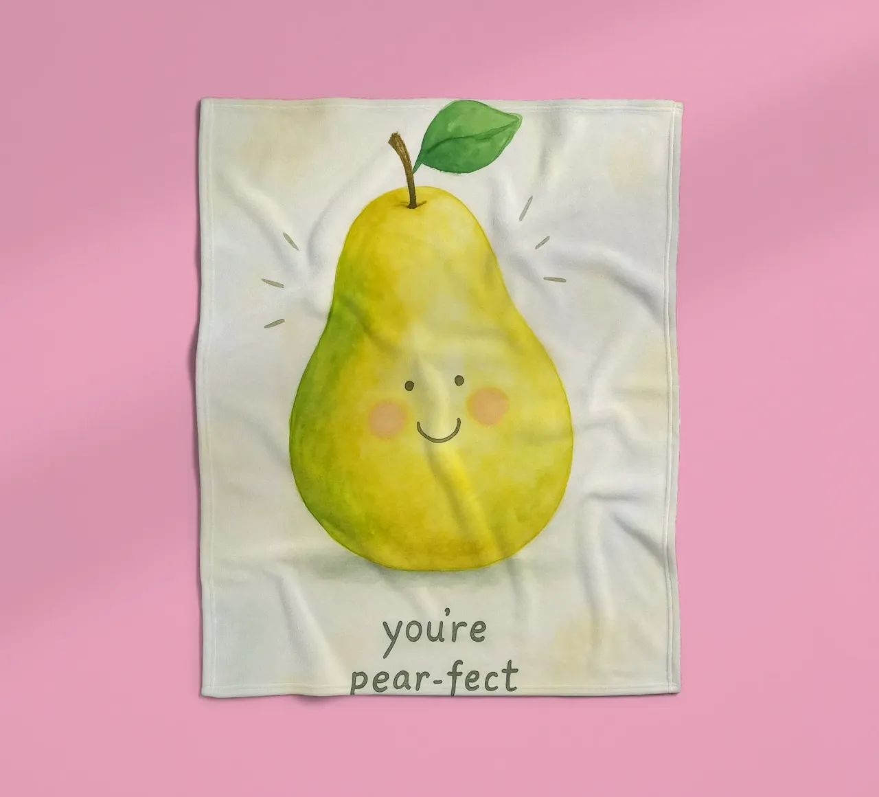 you are pear fect drawing fleece blanket by muhidines