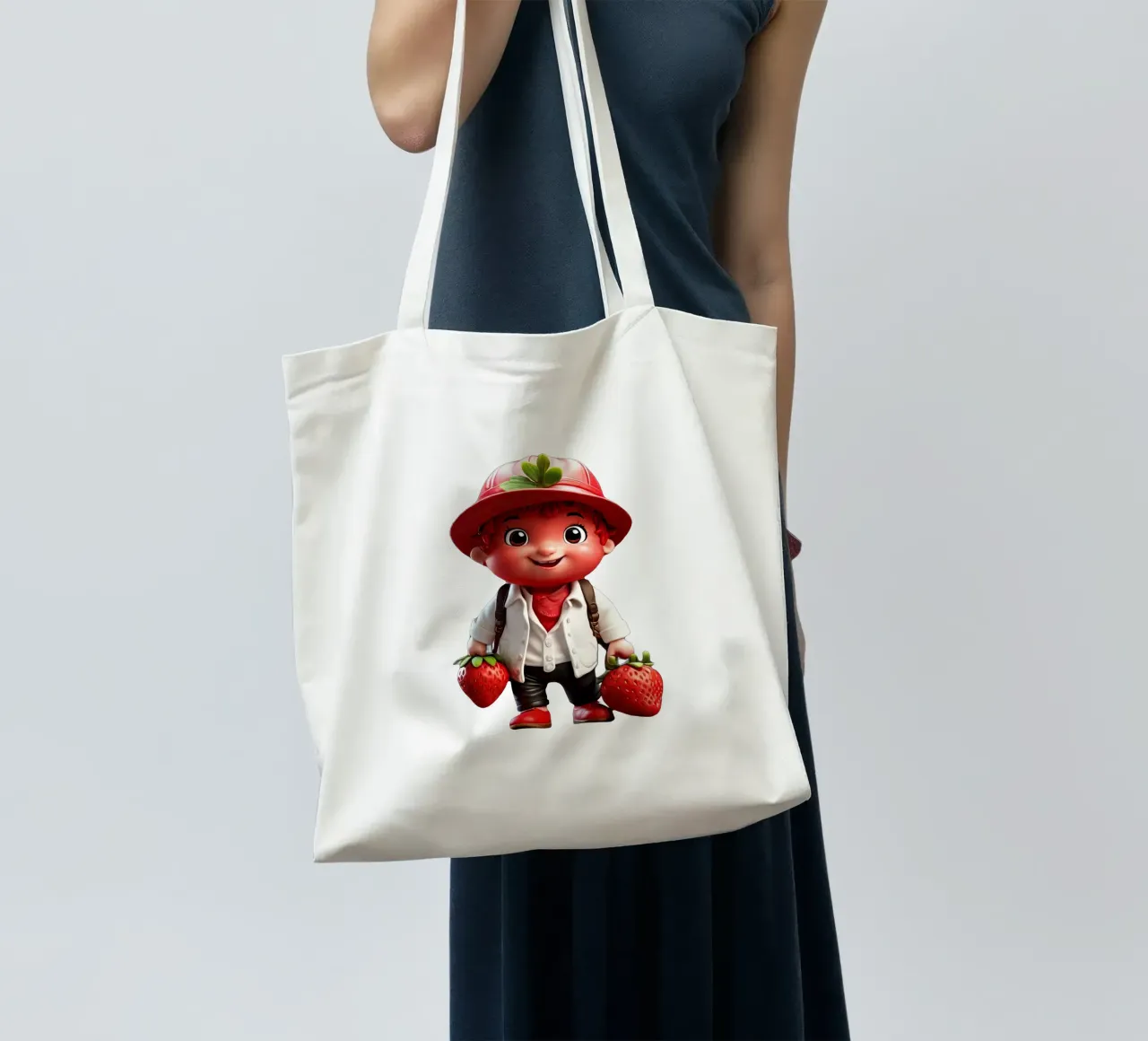 piccolo strawbery borsa in juta da Delaney Okuneva