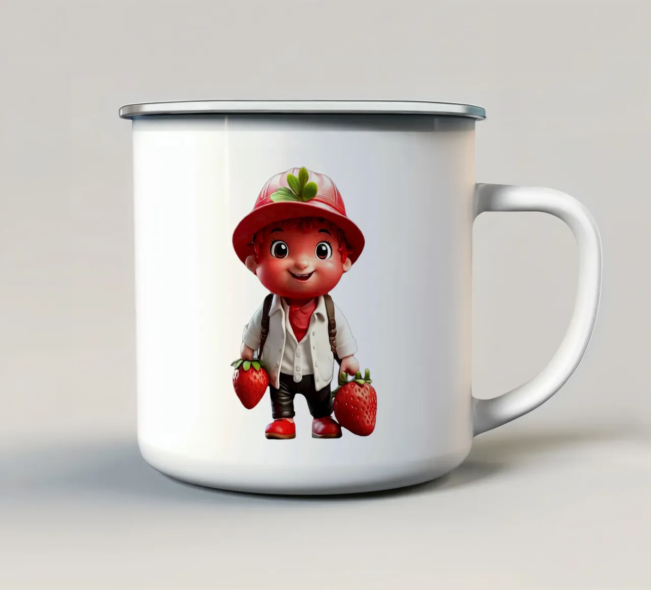 piccolo strawbery tazza in smalto da Delaney Okuneva
