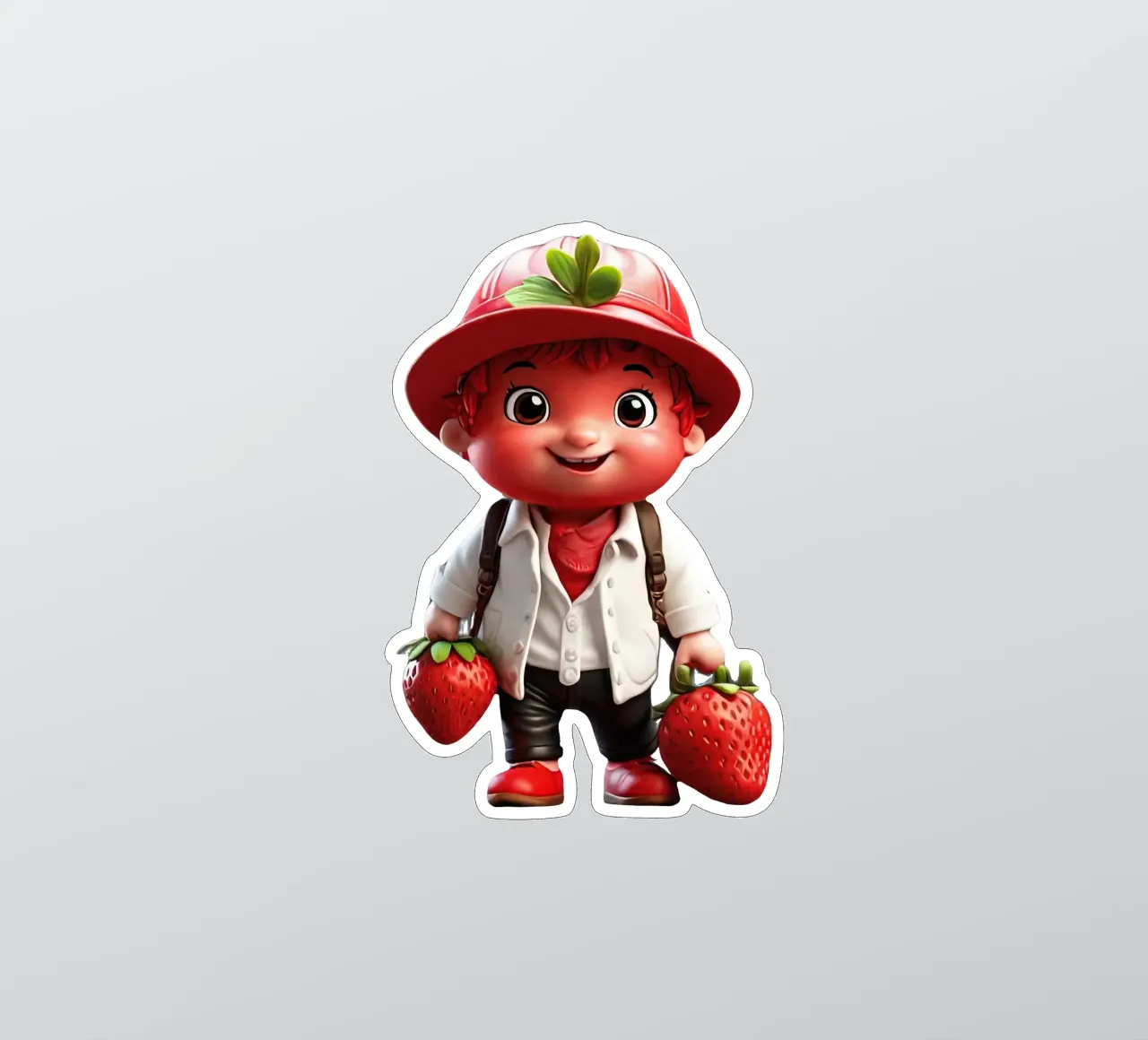 piccolo strawbery adesivo da Delaney Okuneva
