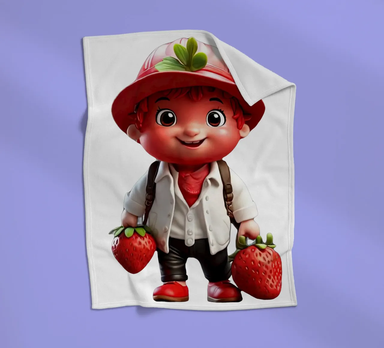 piccolo strawbery coperta in pile da Delaney Okuneva
