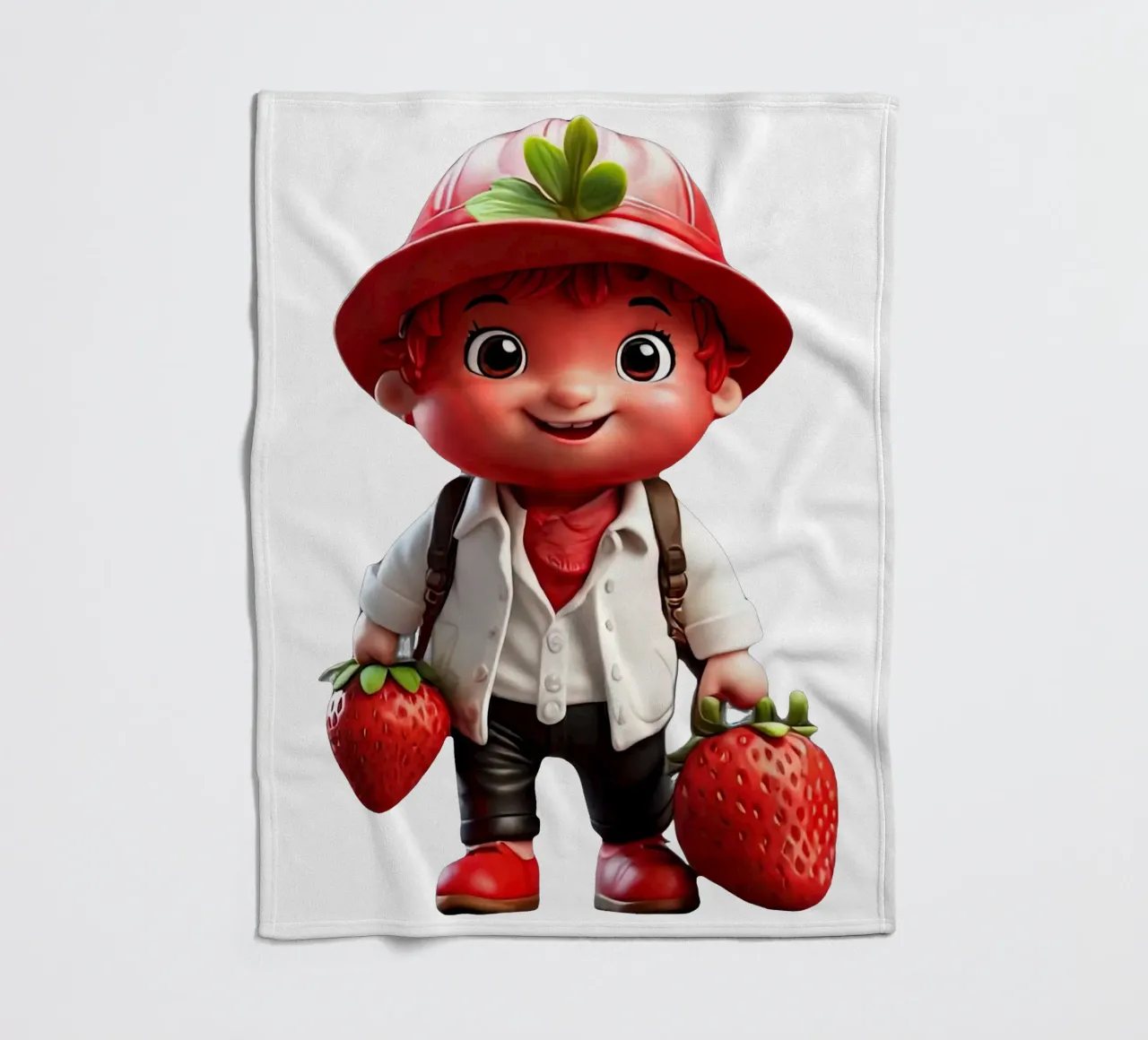 piccolo strawbery coperta in pile da Delaney Okuneva