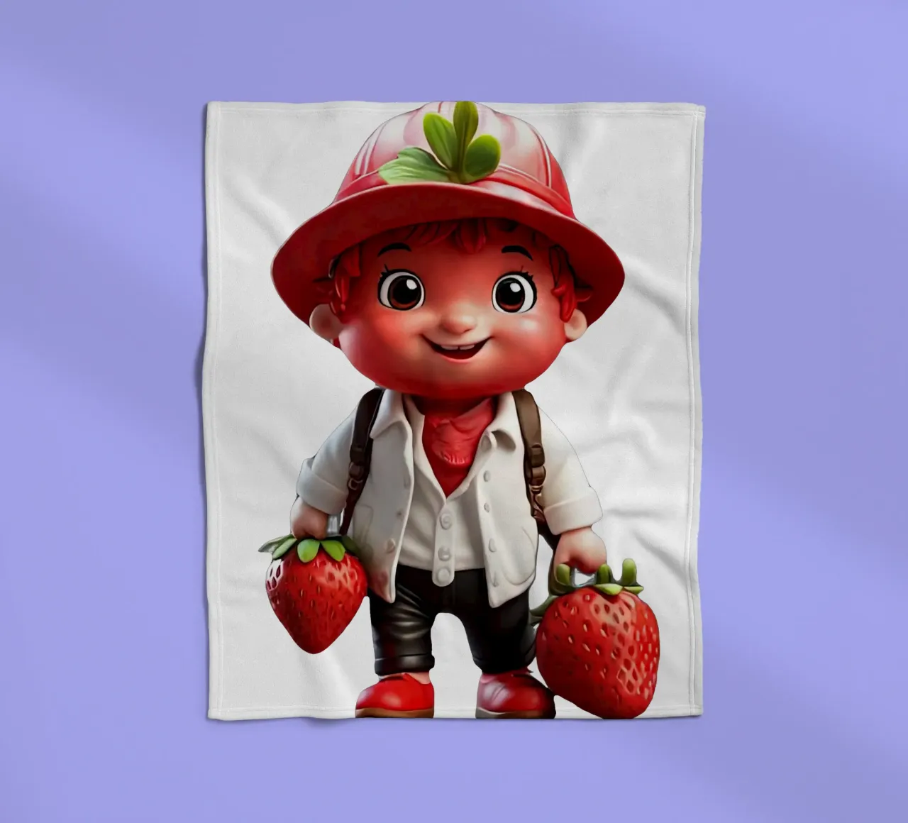 piccolo strawbery coperta in pile da Delaney Okuneva