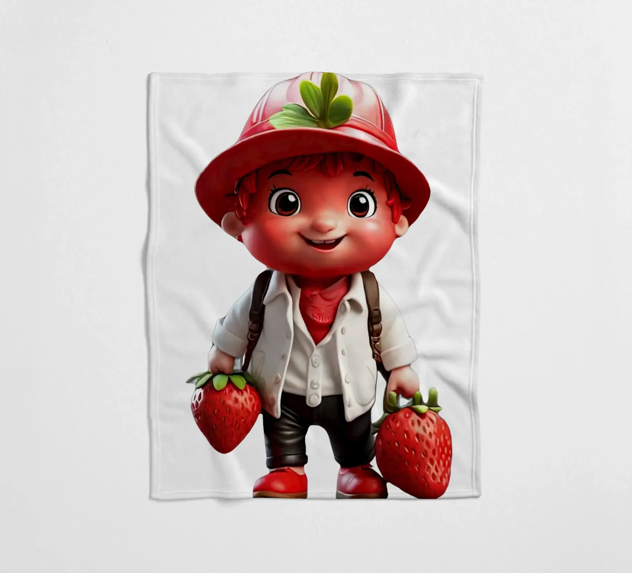 piccolo strawbery coperta in pile da Delaney Okuneva