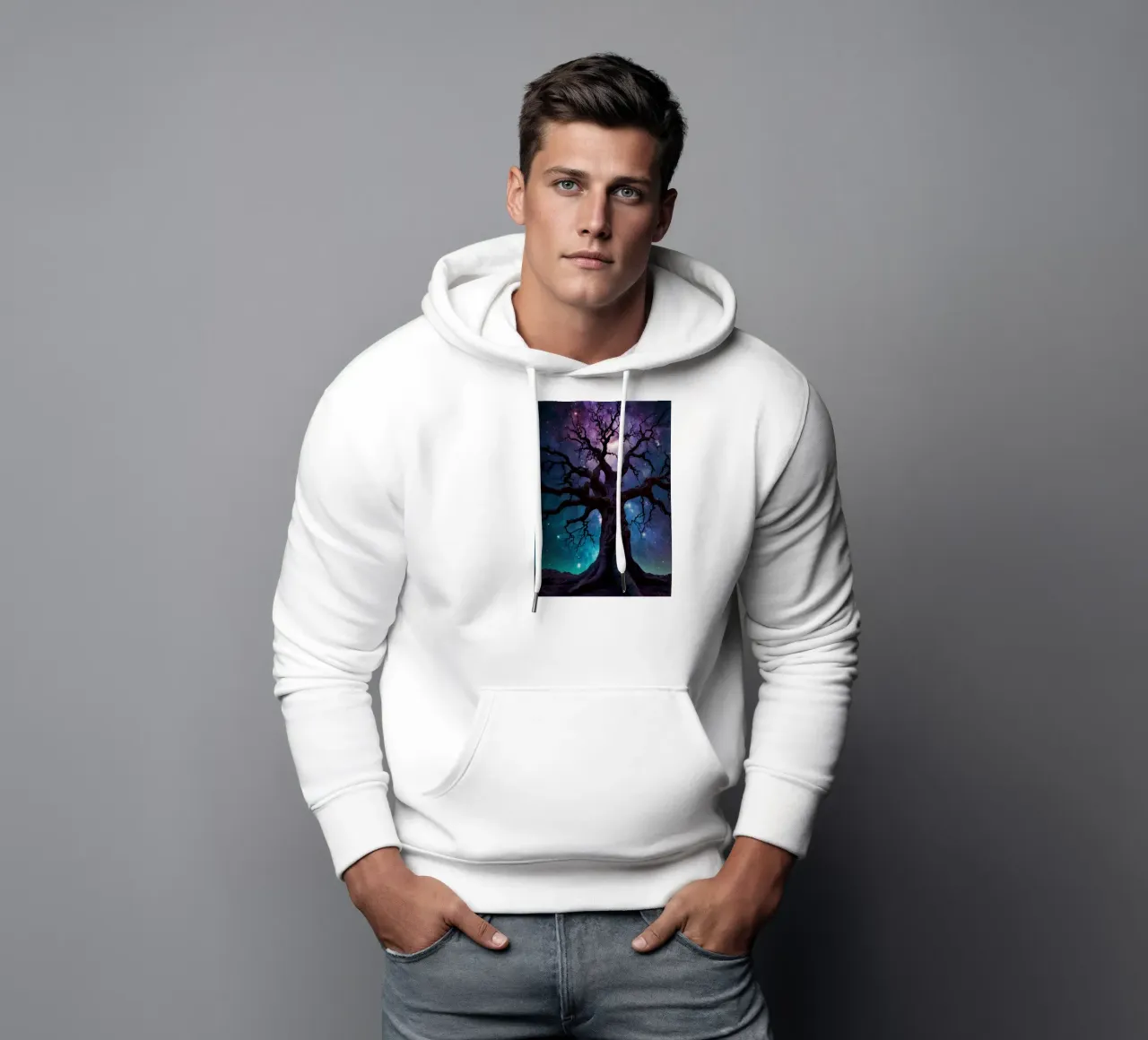 Albero notturno felpa con cappuccio da Delaney Okuneva
