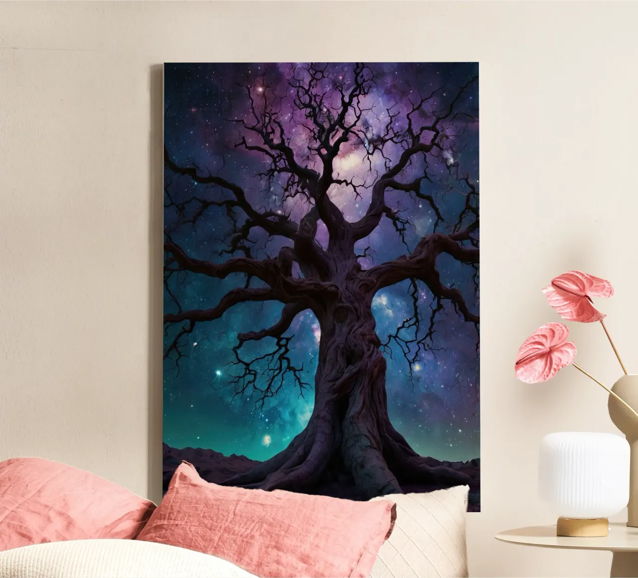 Albero notturno tela con Cornice a cassetta da Delaney Okuneva