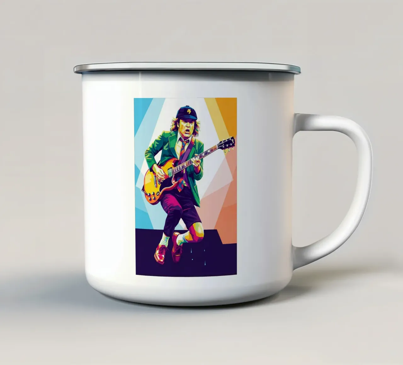 Angus Young ACDC #3 tazza in smalto da Hantamrata