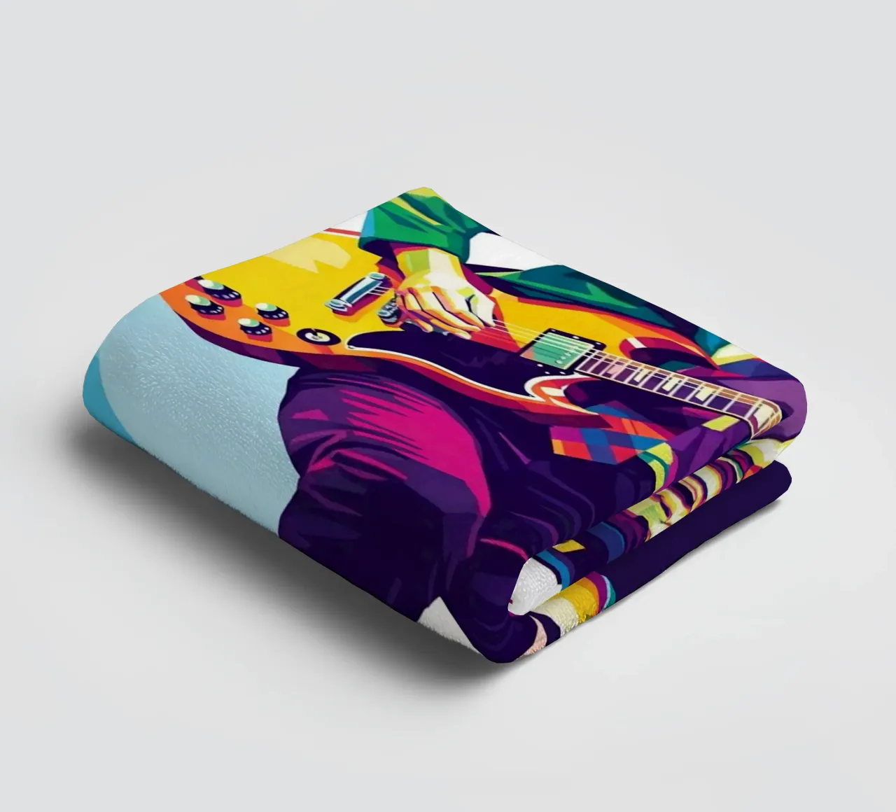 Angus Young ACDC #3 towel by Hantamrata