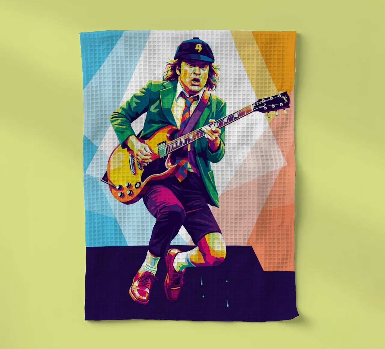 Angus Young ACDC #3 canovaccio da cucina da Hantamrata