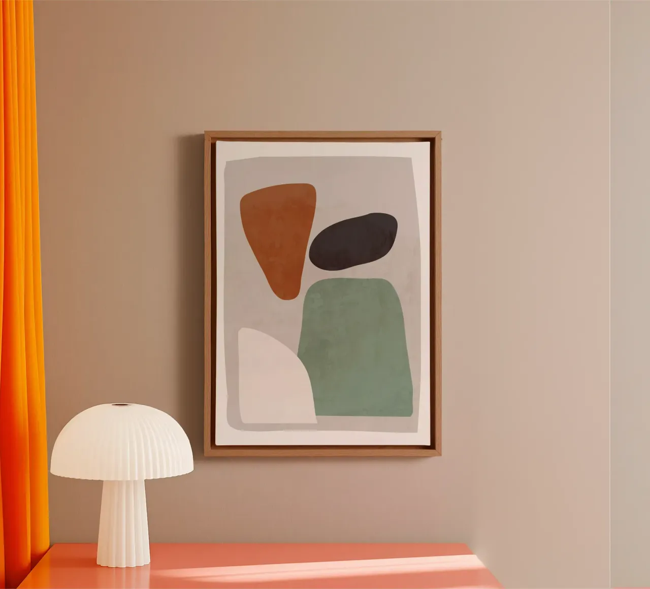 Abstract Shapes 12 canvas with Floater frame by ThingDesign