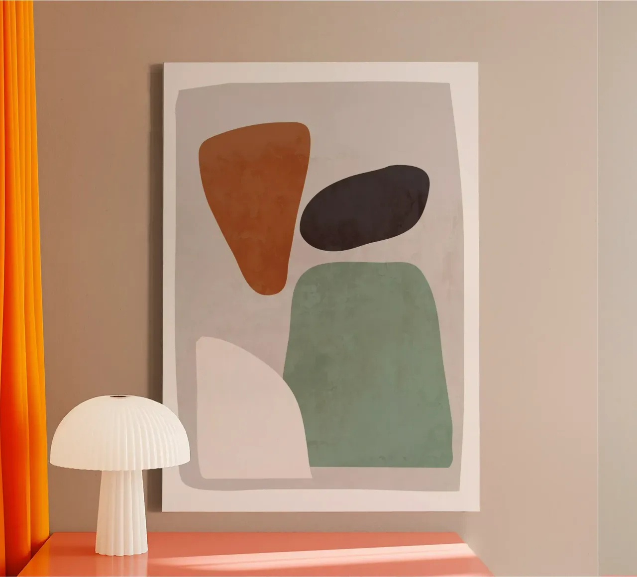 Abstract Shapes 12 canvas with Floater frame by ThingDesign