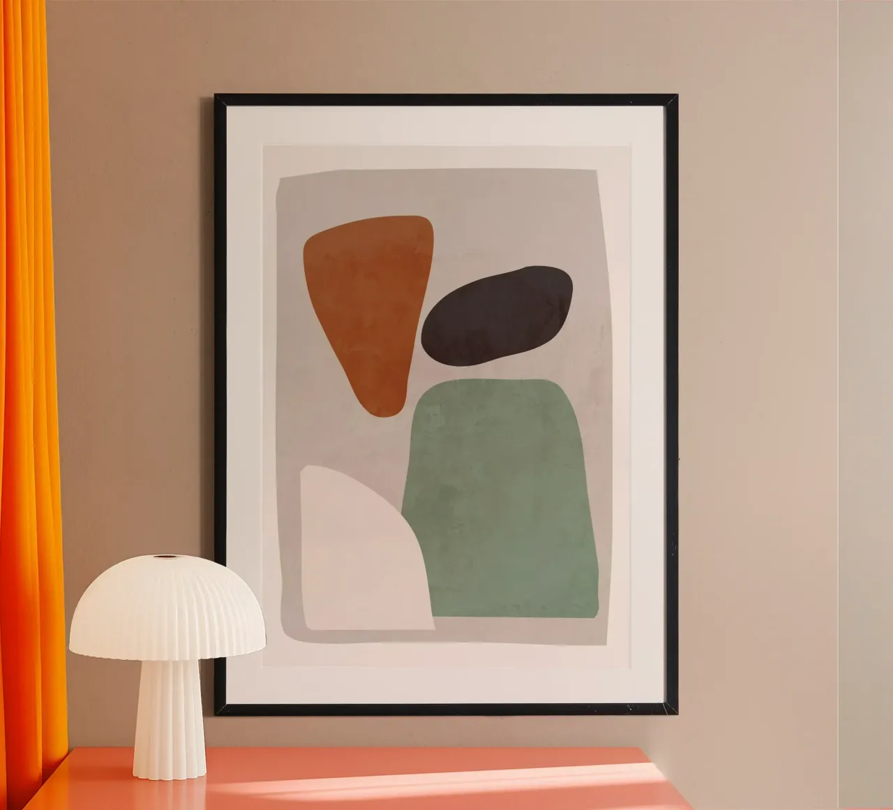 Forme astratte 12 poster con telaio in alluminio da ThingDesign