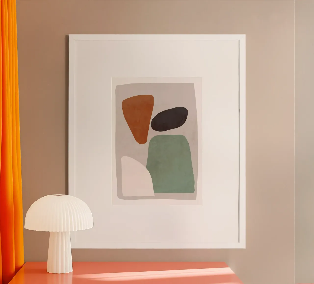 Forme astratte 12 poster con telaio in alluminio da ThingDesign