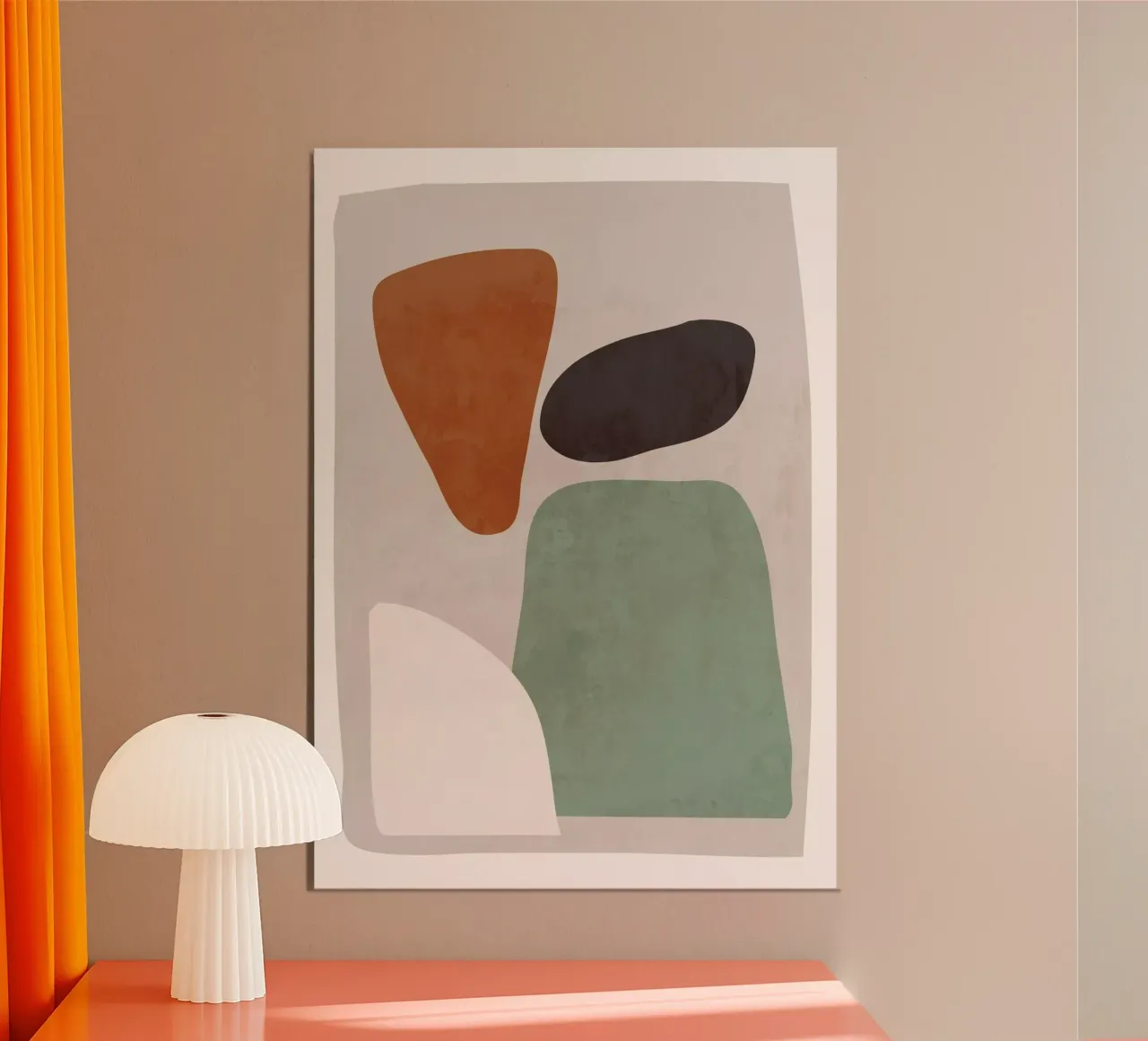 Forme astratte 12 poster con telaio in alluminio da ThingDesign
