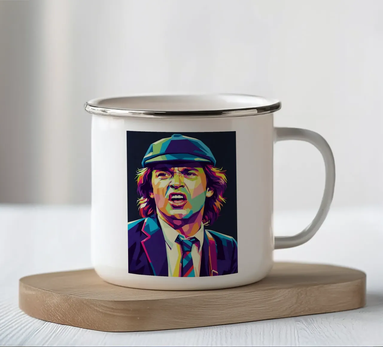 Angus Young ACDC #5 tazza in smalto da Hantamrata