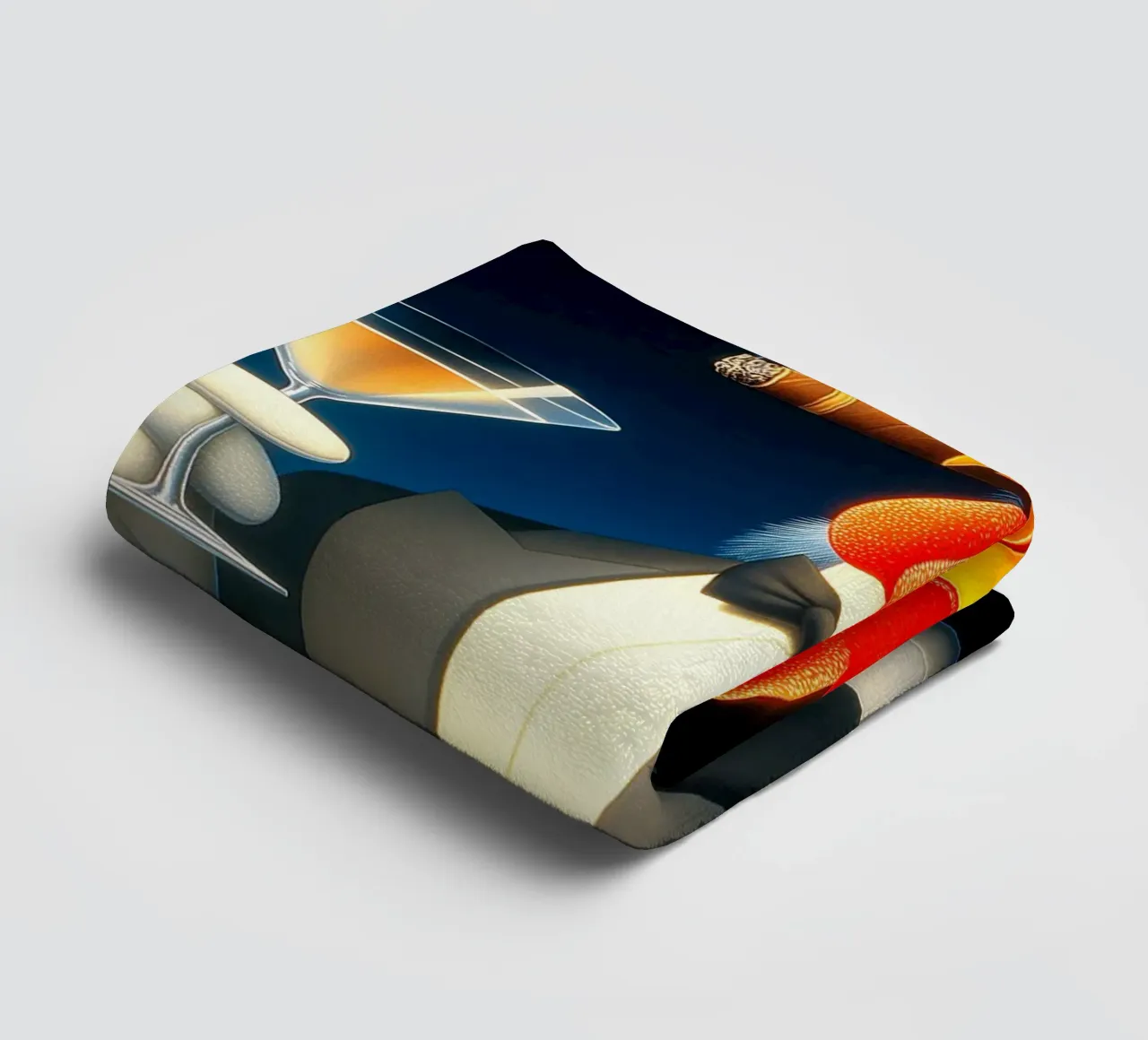 Fancy Tuxedo Rooster towel by Fleur de Lys