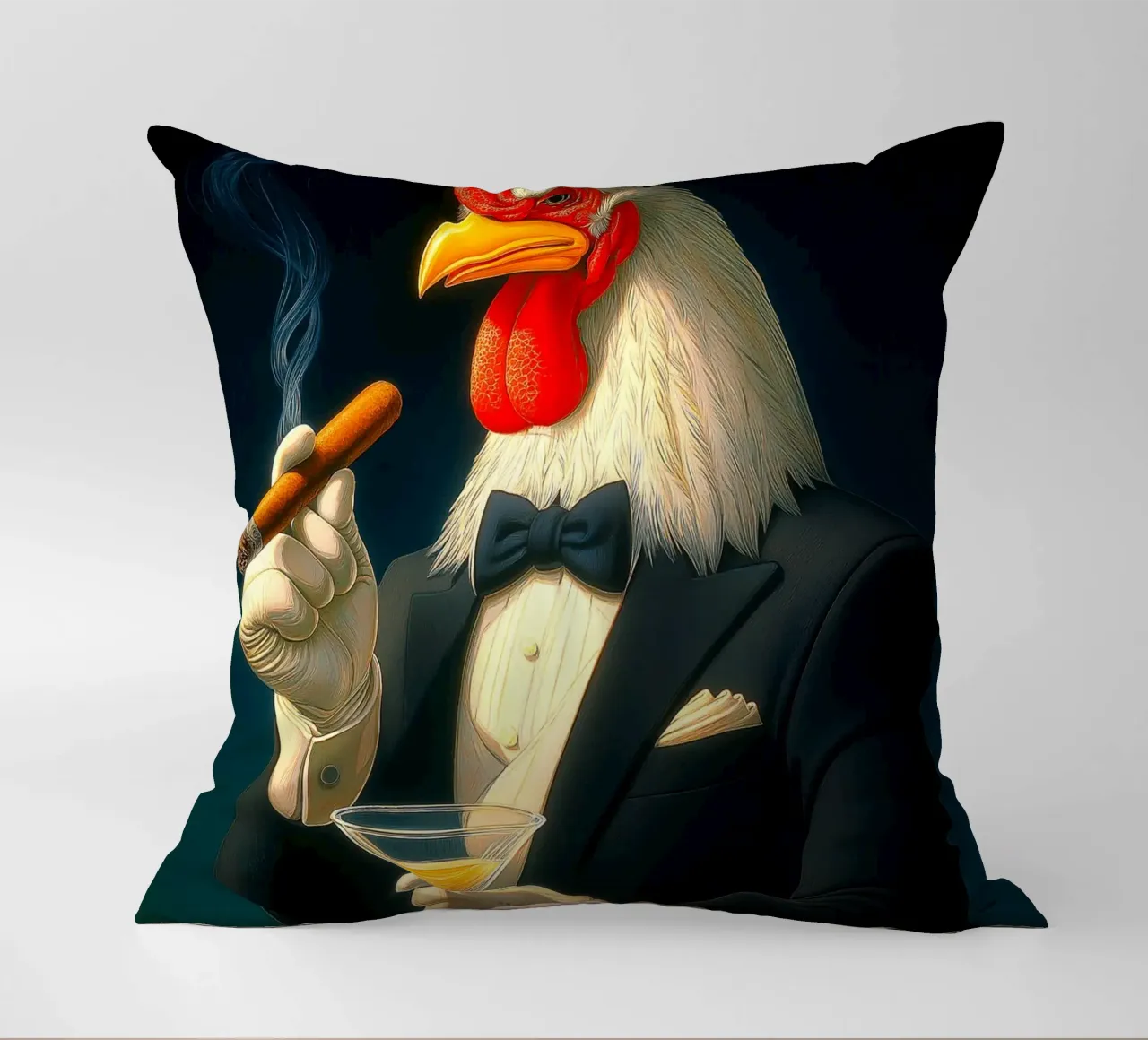 Gallo Tuxedo cuscino da Fleur de Lys