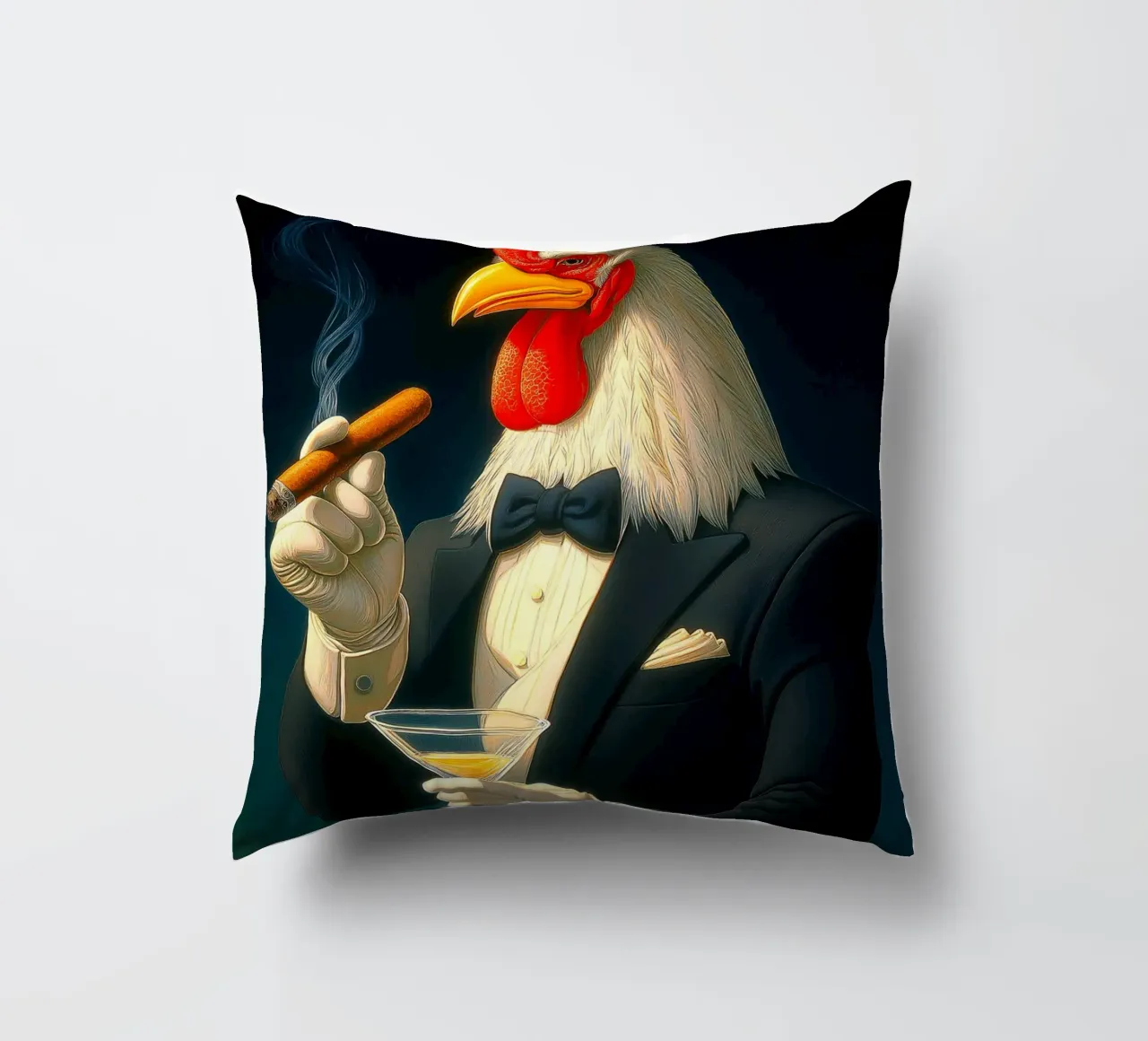 Gallo Tuxedo cuscino da Fleur de Lys