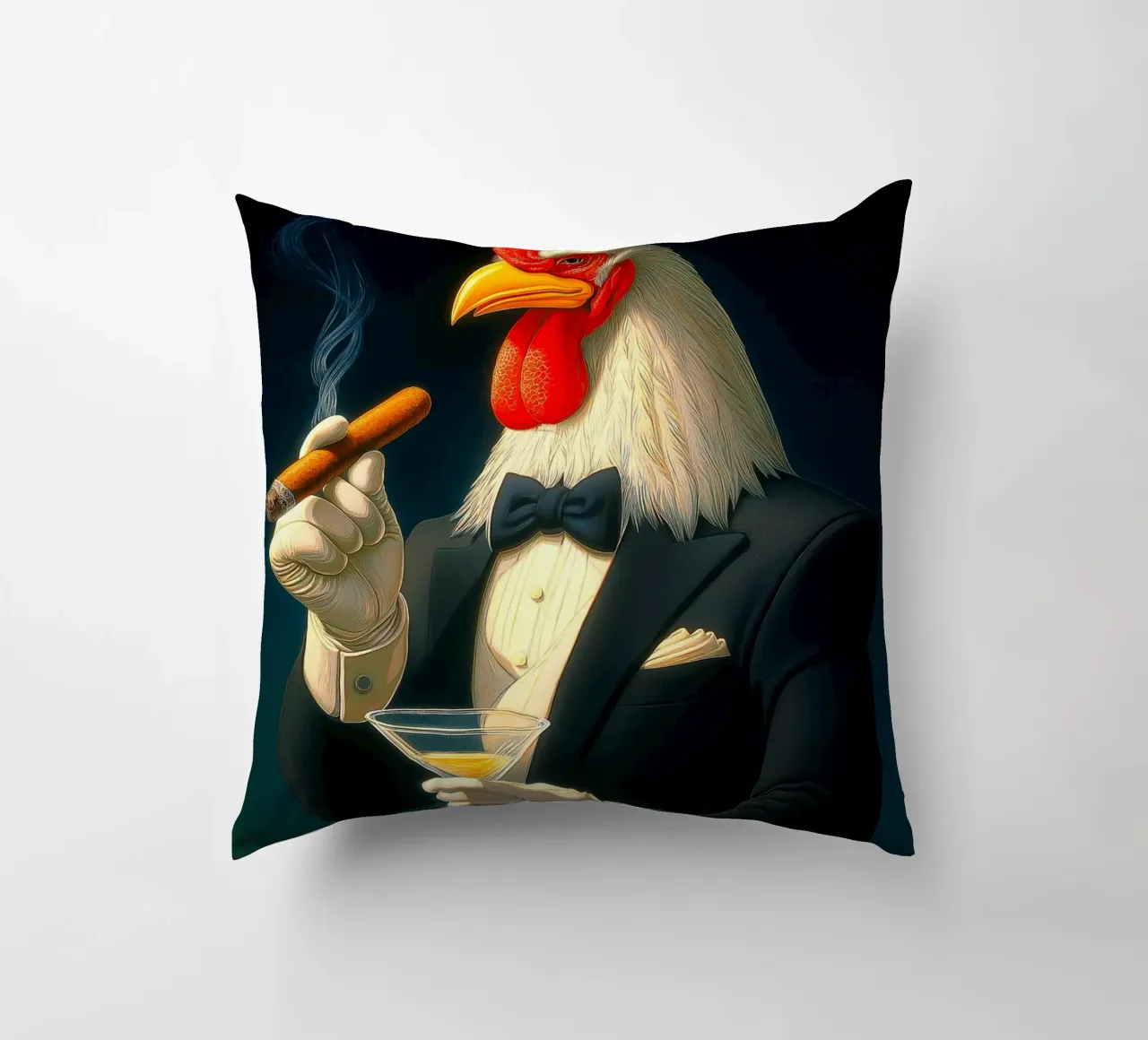 Gallo Tuxedo cuscino da Fleur de Lys
