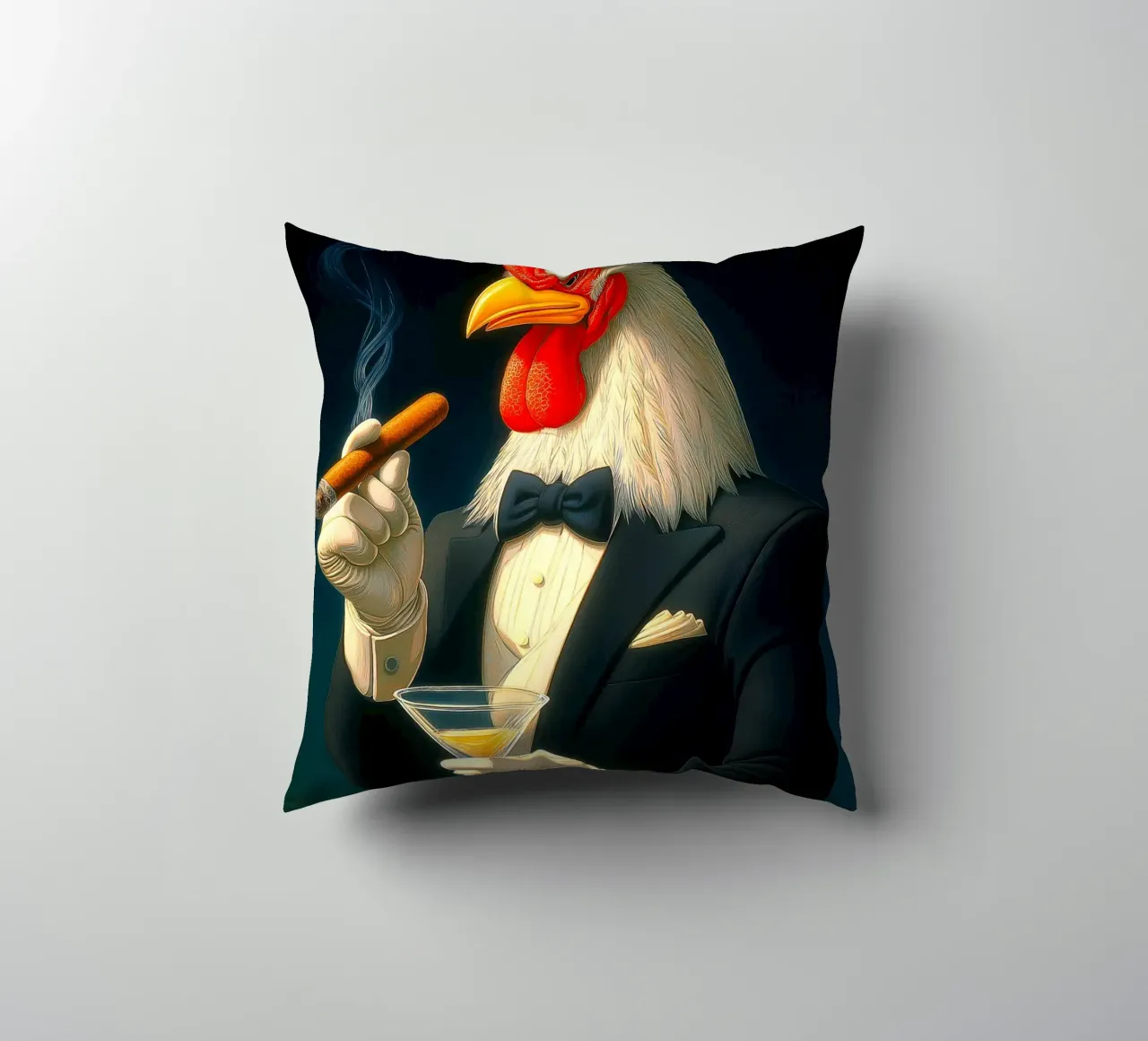 Gallo Tuxedo cuscino da Fleur de Lys