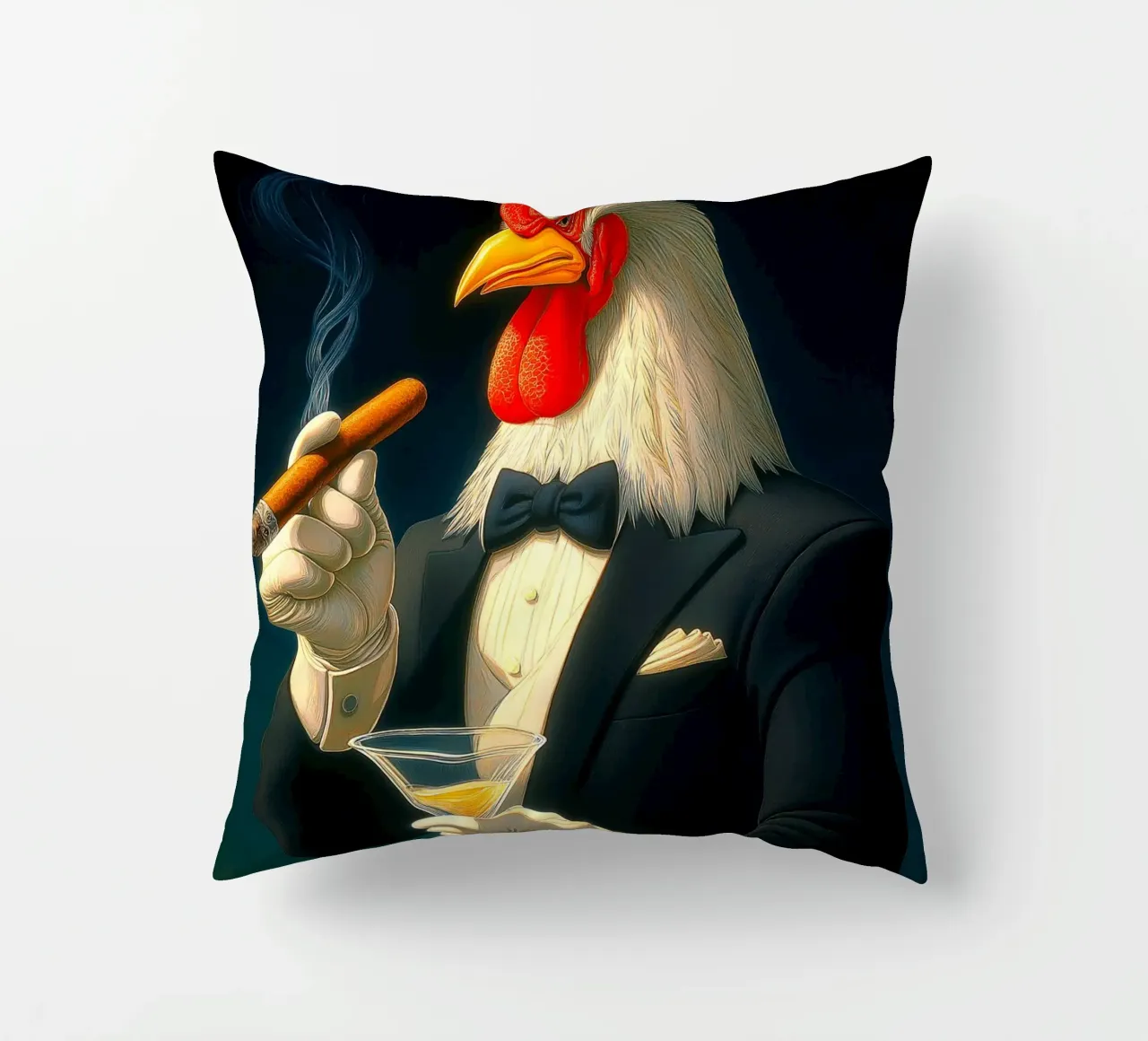 Gallo Tuxedo cuscino da Fleur de Lys