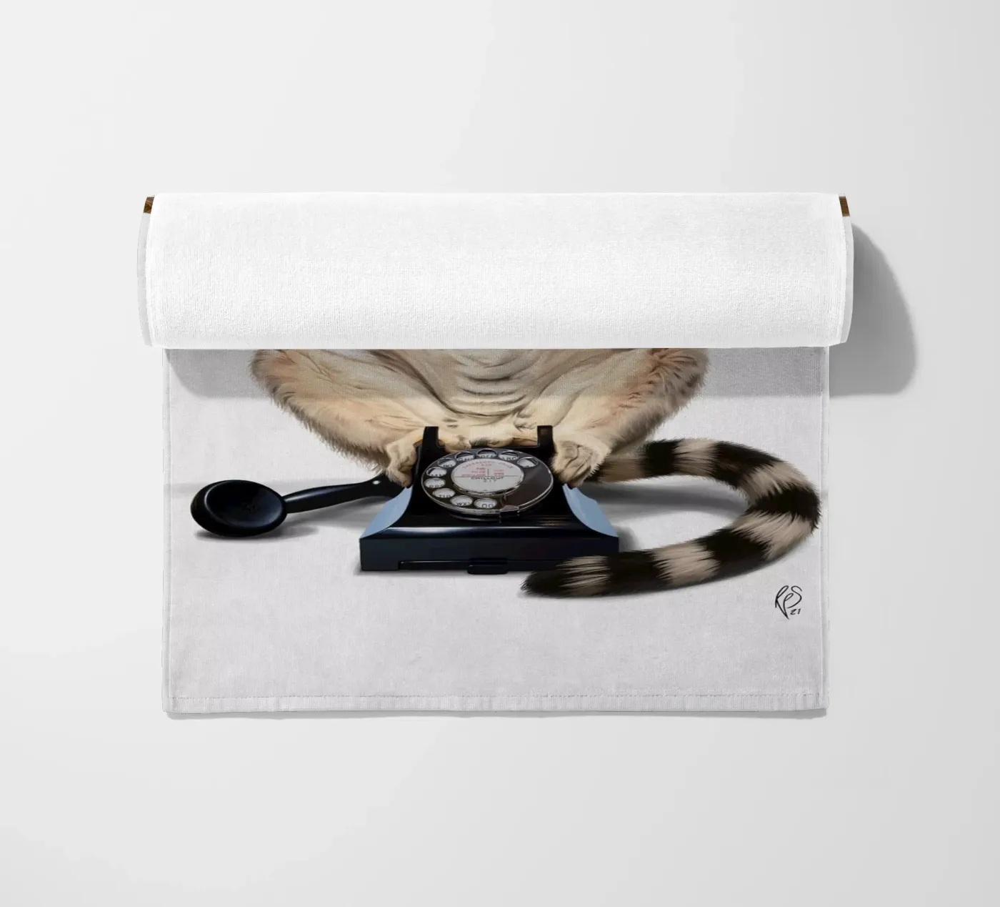 Ring (Wordless) strandhanddoek van Rob Art | Illustration
