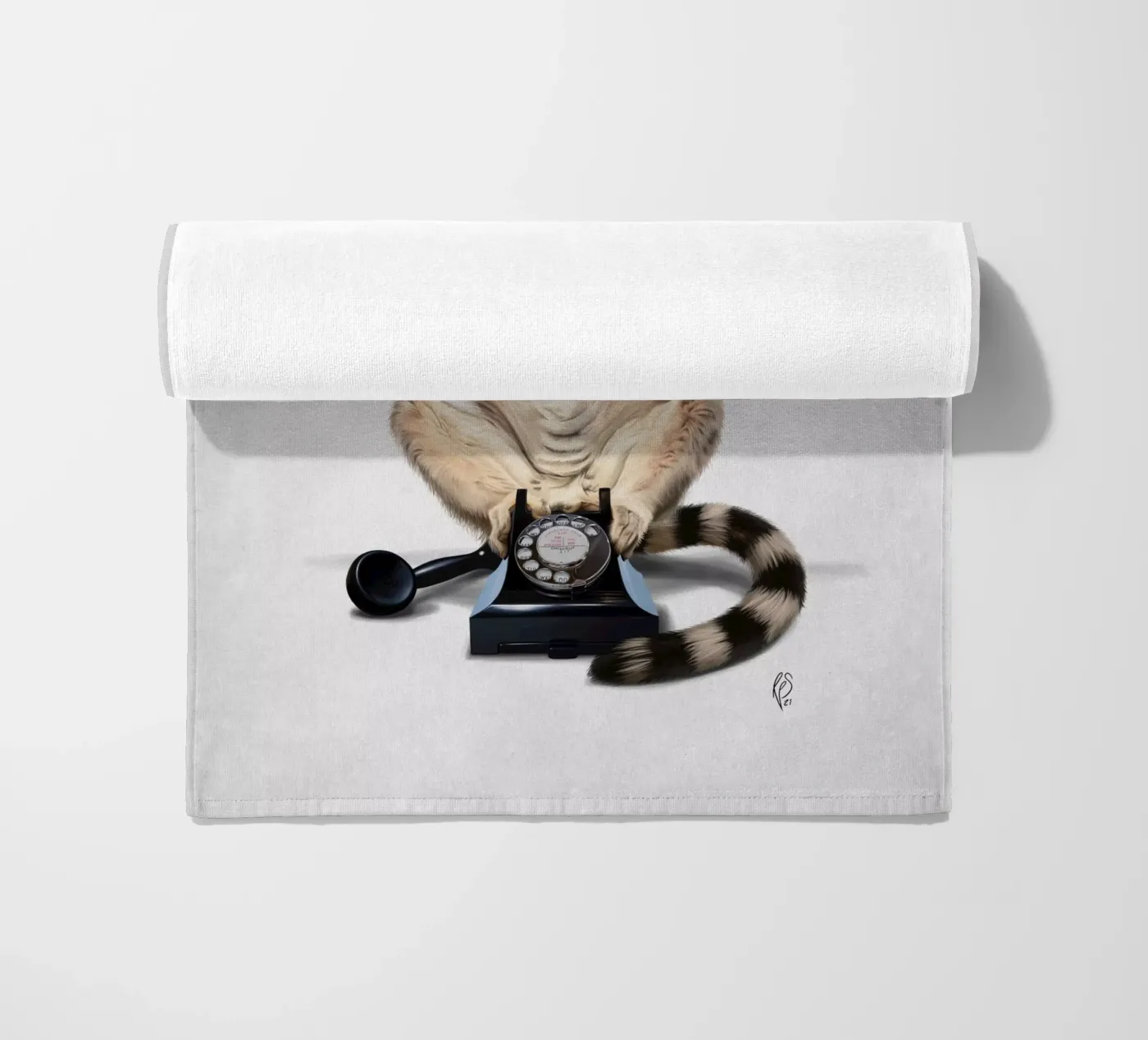 Ring (Wordless) strandhanddoek van Rob Art | Illustration