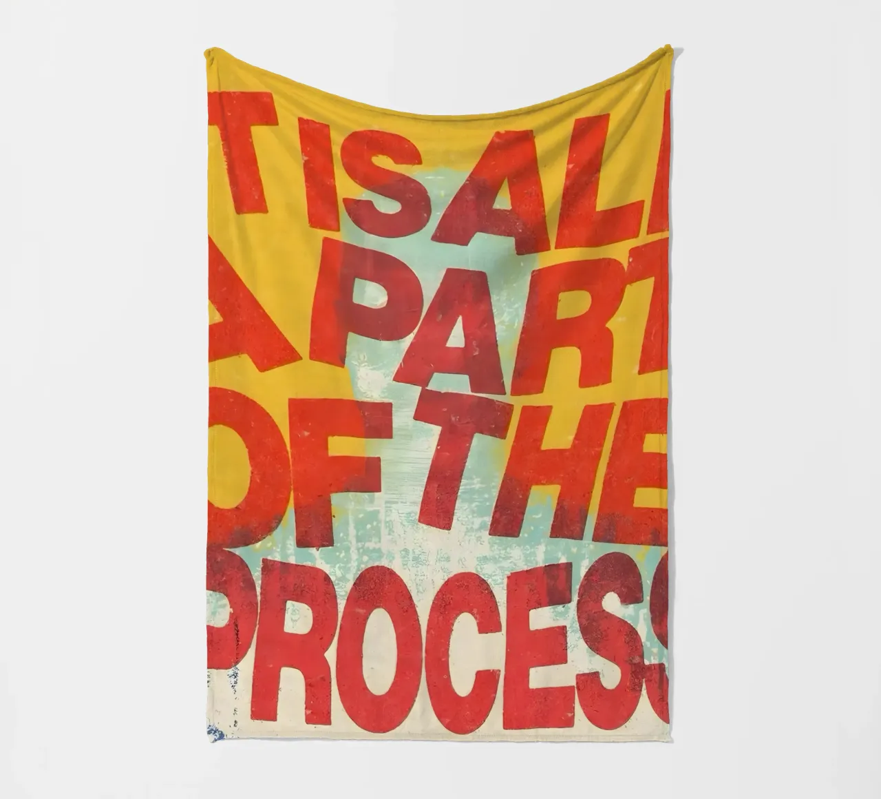 ALL A PART OF THE PROCESS Fleecedecke von Type & Tape