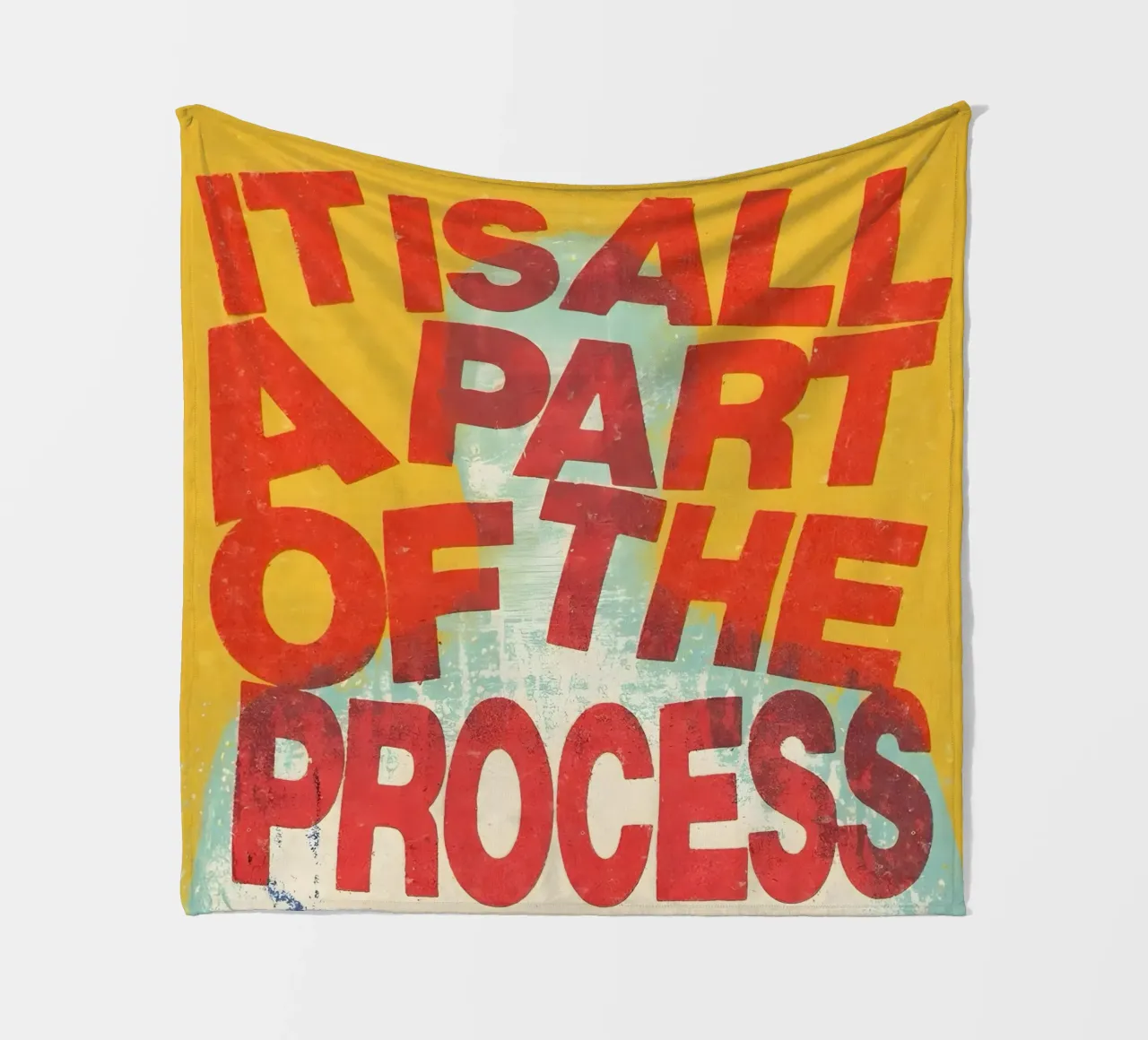 ALL A PART OF THE PROCESS Fleecedecke von Type & Tape