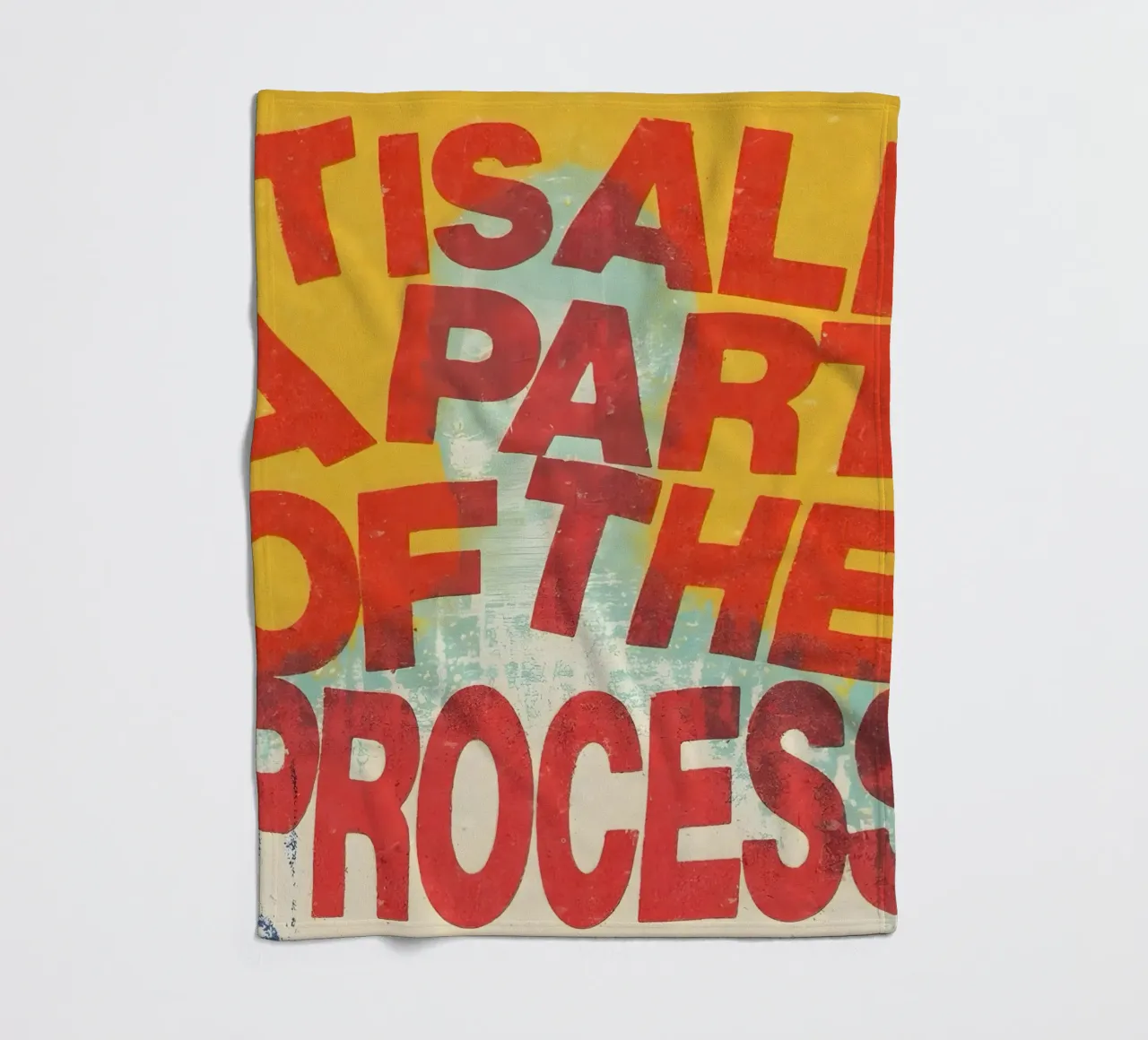 ALL A PART OF THE PROCESS Fleecedecke von Type & Tape