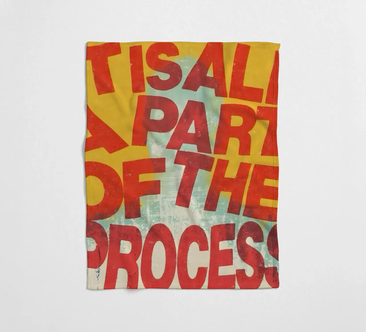 ALL A PART OF THE PROCESS Fleecedecke von Type & Tape