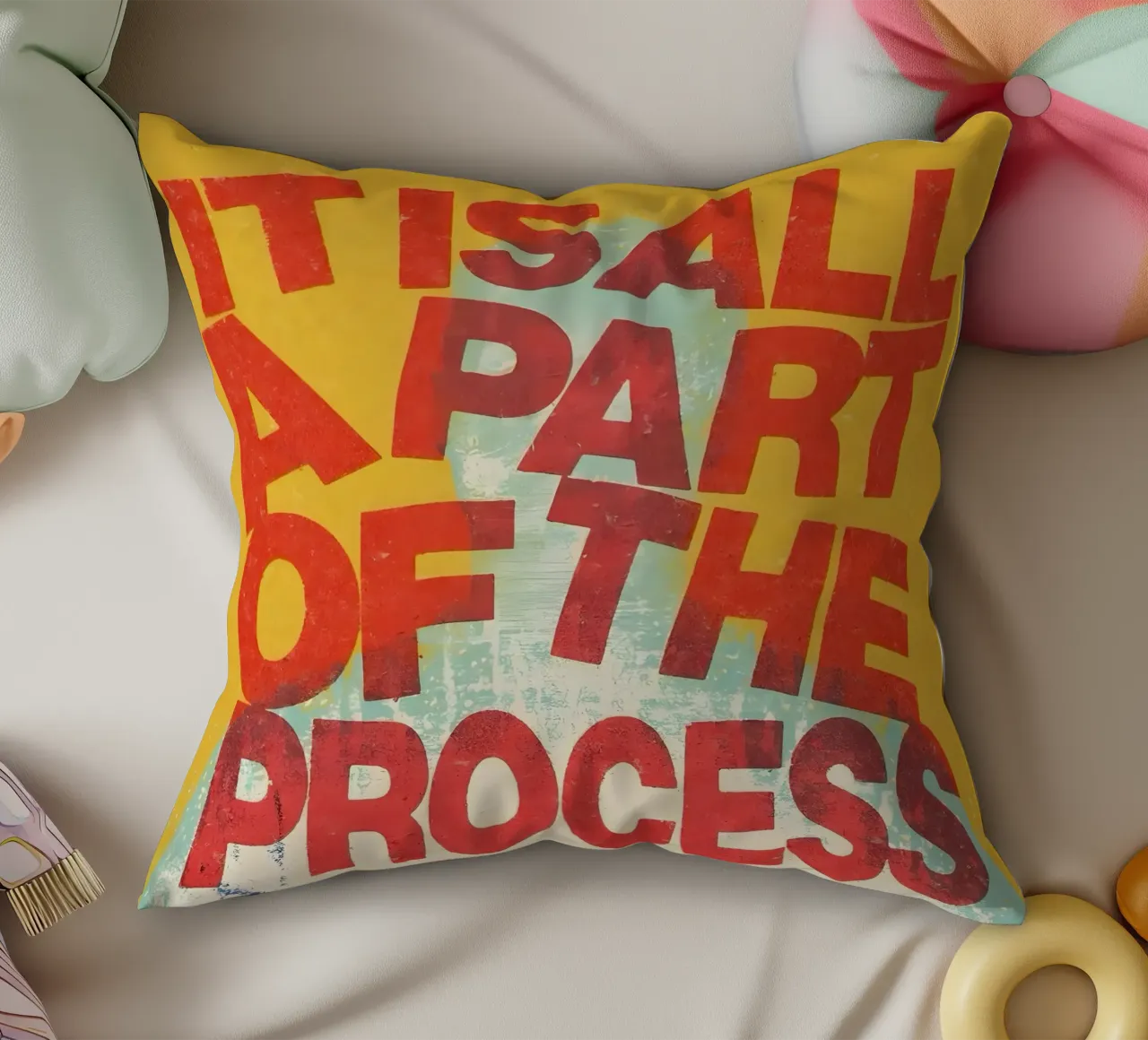 ALL A PART OF THE PROCESS cuscino da Type & Tape