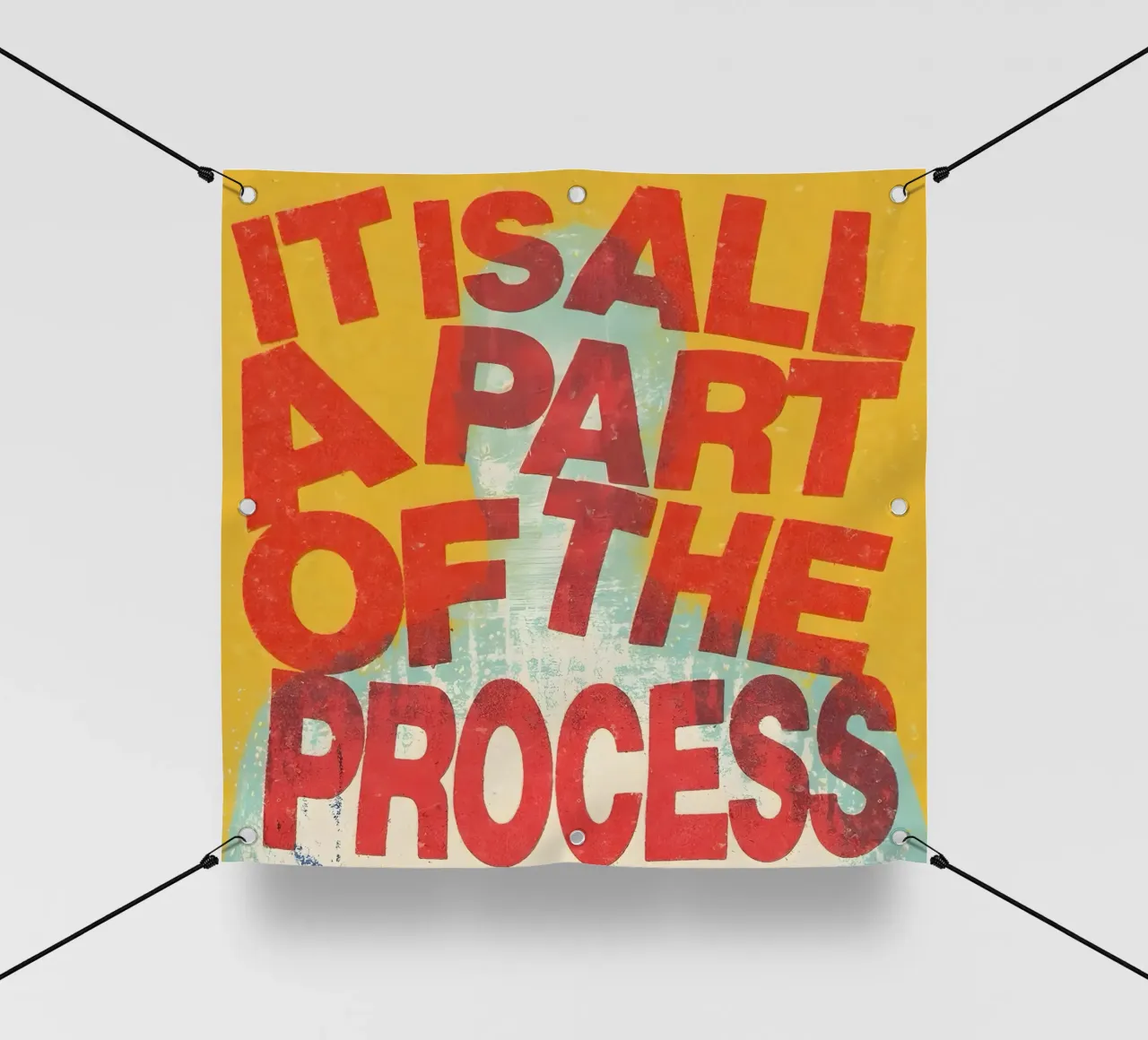 ALL A PART OF THE PROCESS telo in pvc da Type & Tape