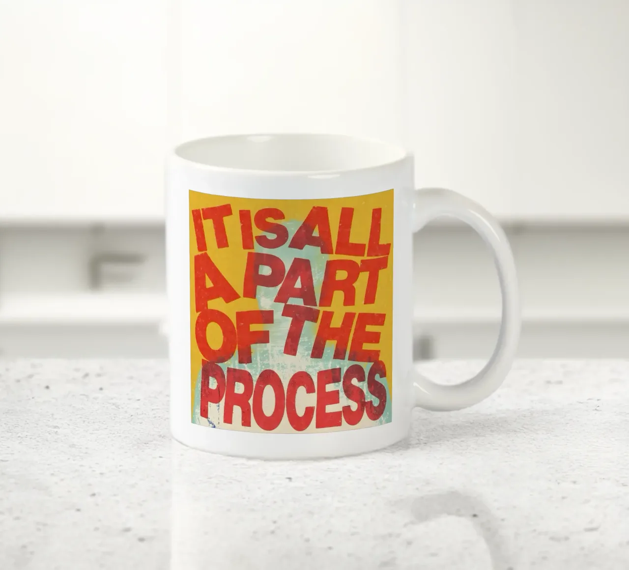 ALL A PART OF THE PROCESS tazza in ceramica da Type & Tape