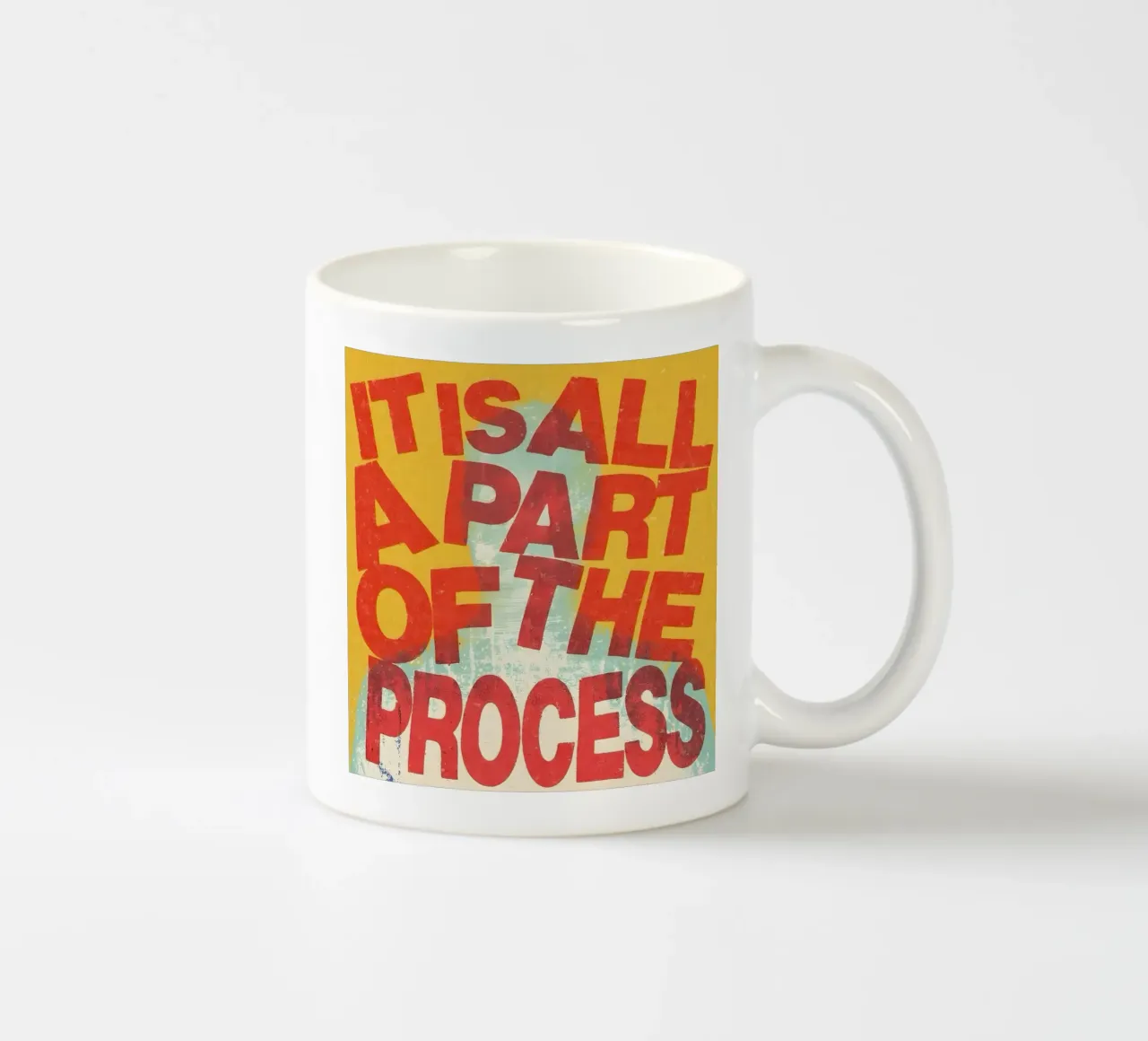 ALL A PART OF THE PROCESS tazza in ceramica da Type & Tape