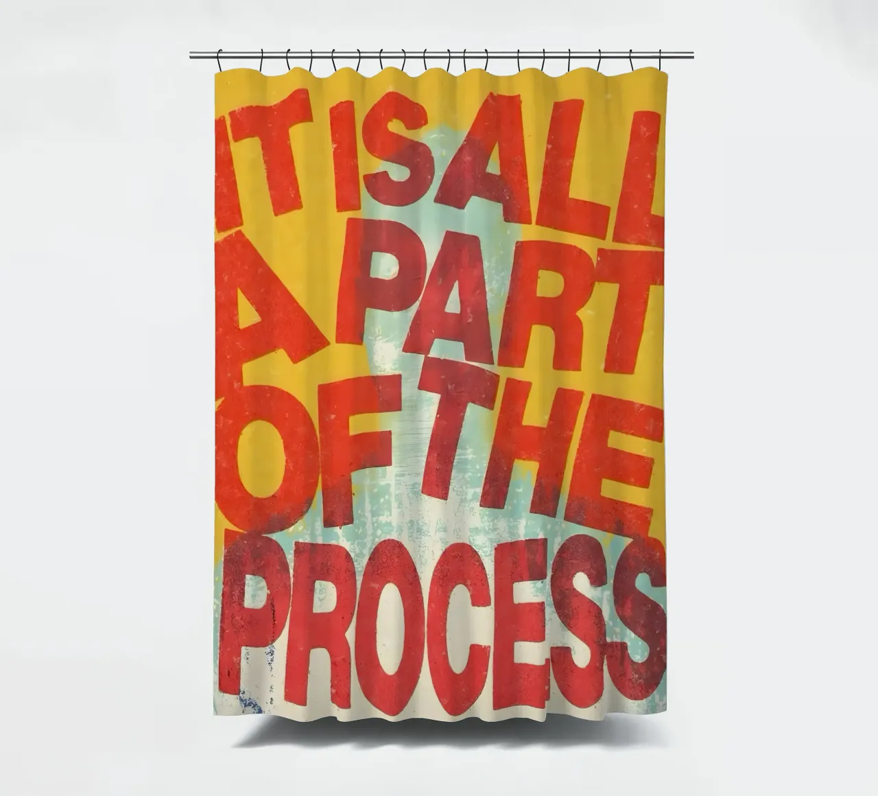 ALL A PART OF THE PROCESS tenda da doccia da Type & Tape