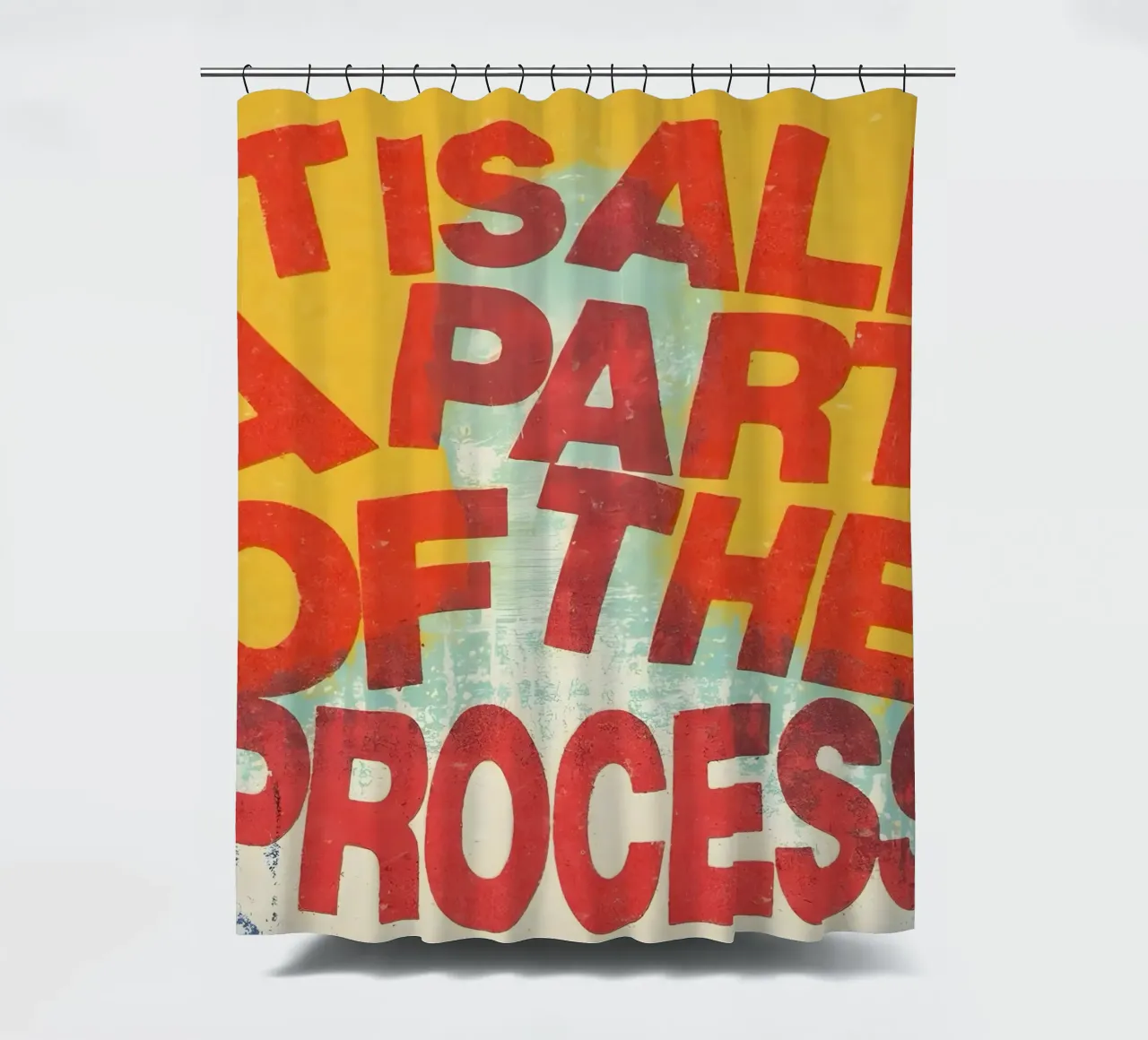 ALL A PART OF THE PROCESS tenda da doccia da Type & Tape