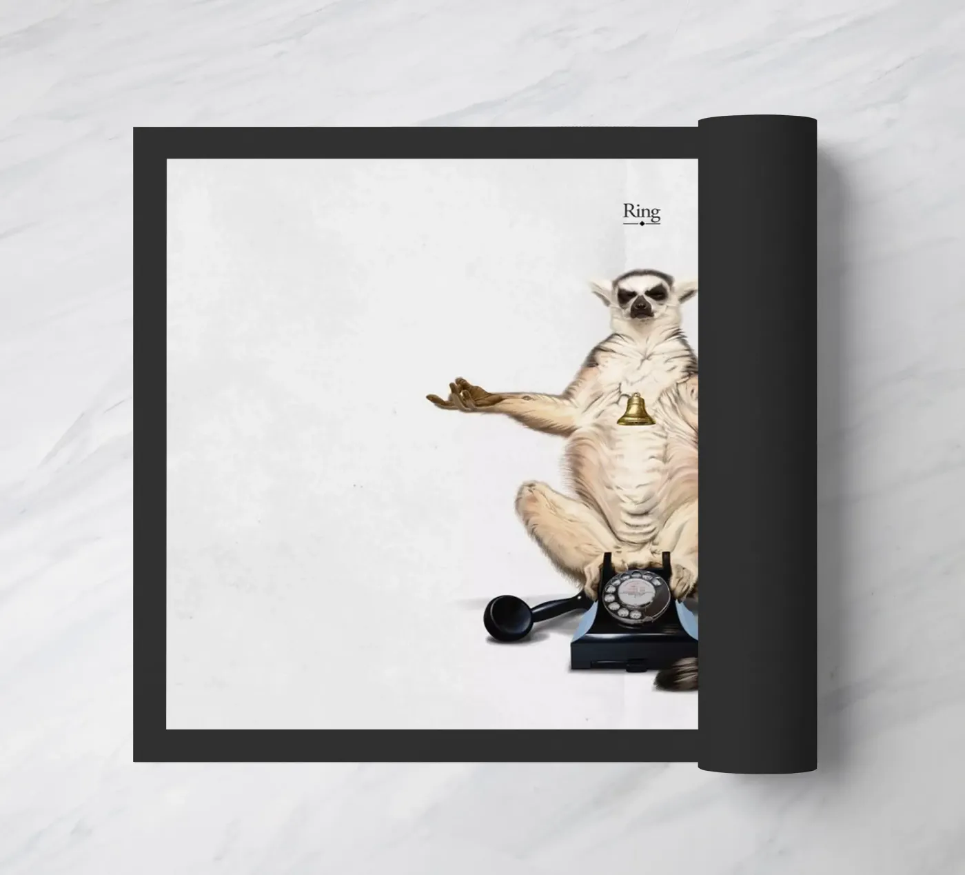 Ring (Titled) doormat by Rob Art | Illustration