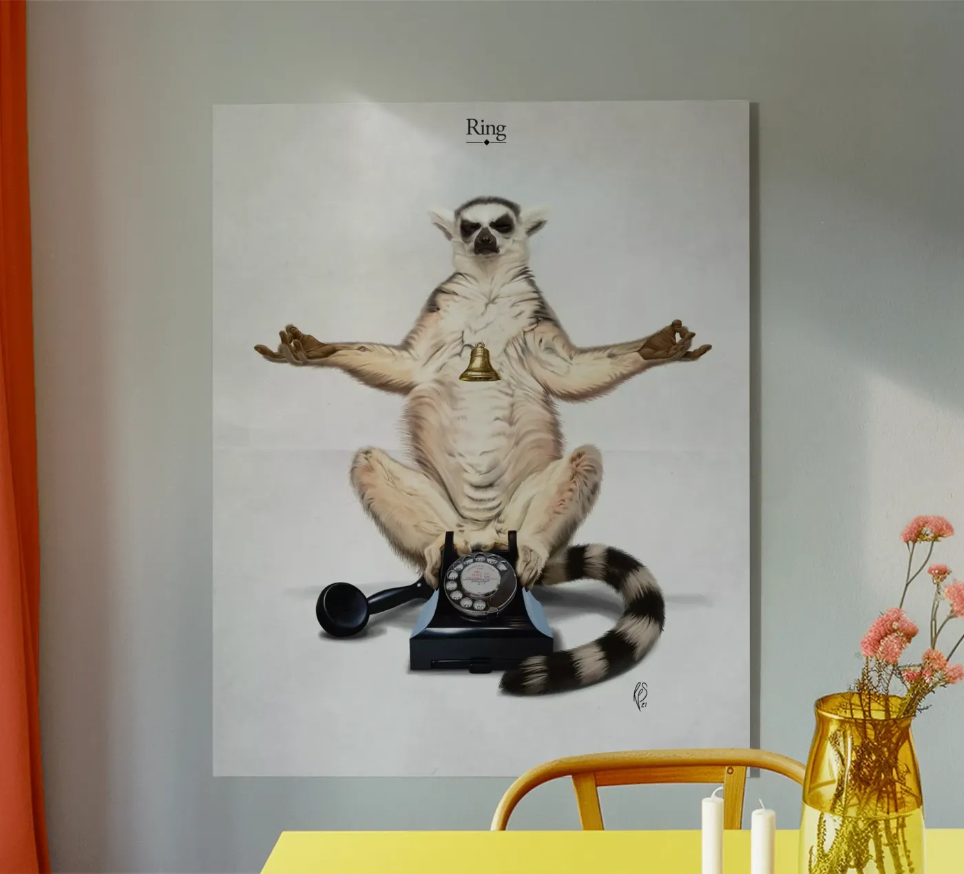 Ring (Titled) acrylic glass by Rob Art | Illustration